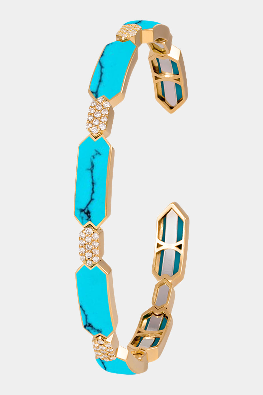 Soho Gold And Turquoise Bangle