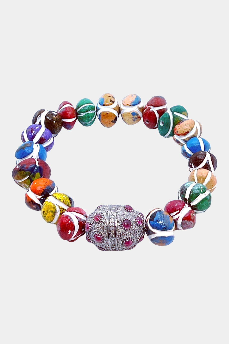 Terracotta Bracelet Diamond and Ruby Oval
