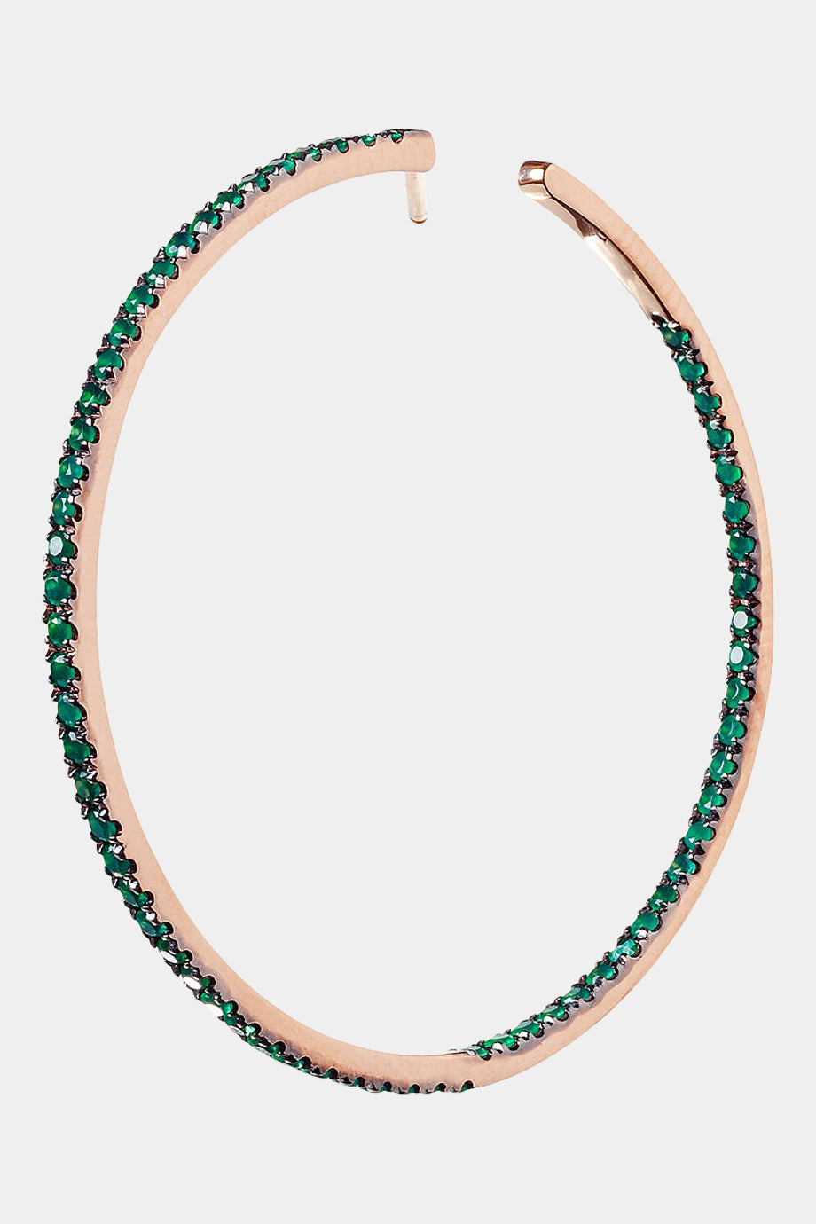 Emerald Hoop Earrings