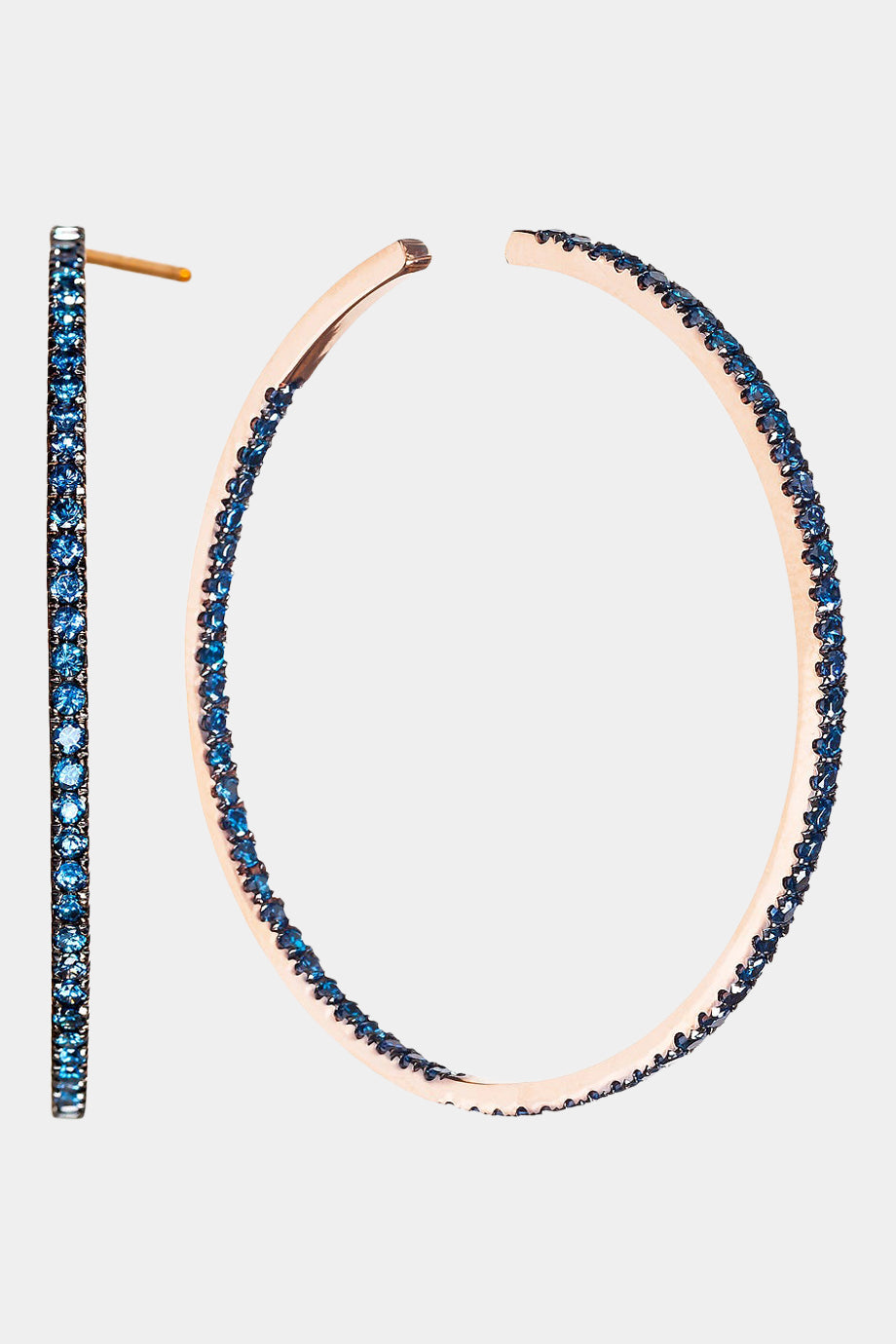 Sapphire Hoop Earrings