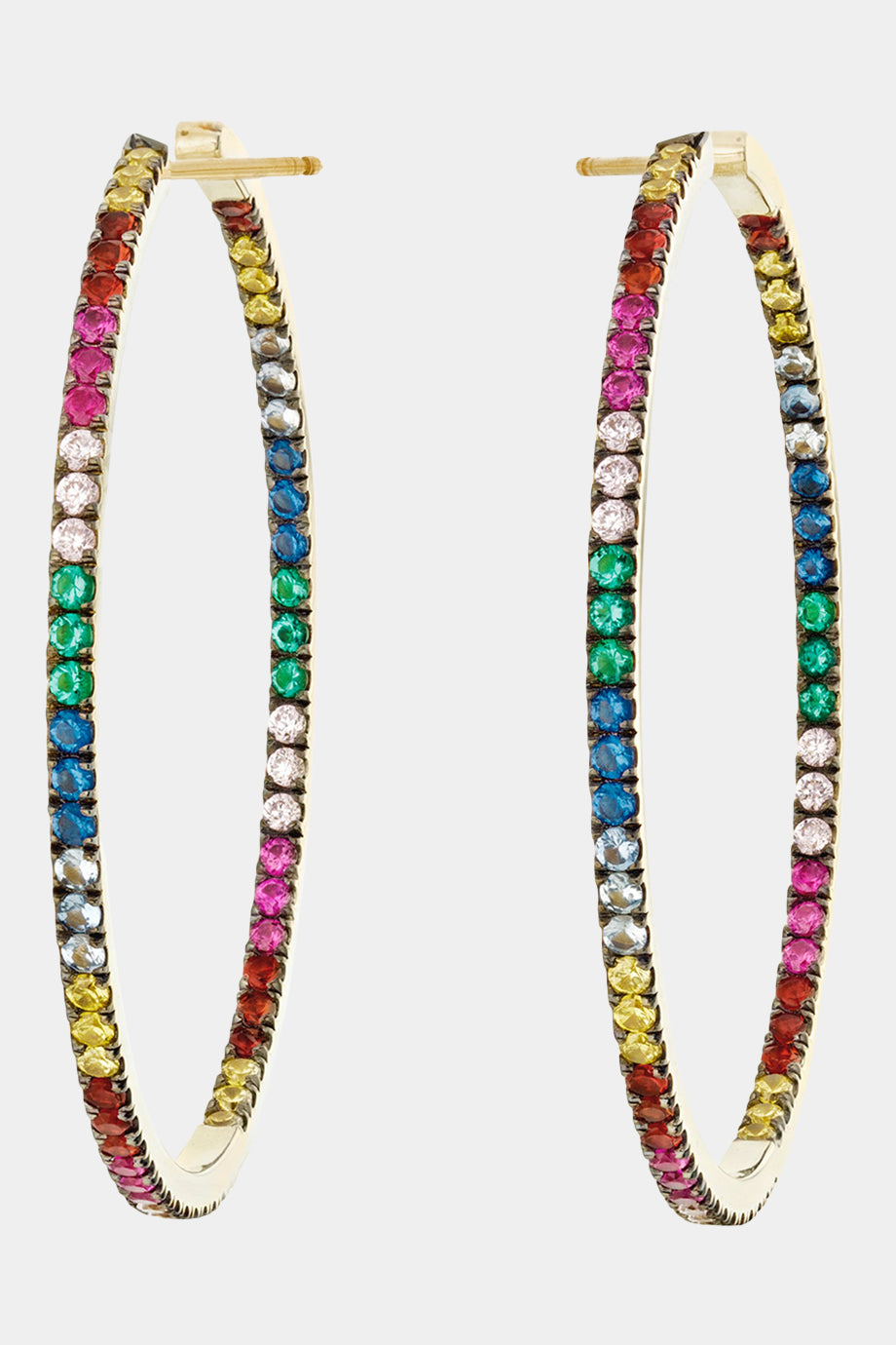 Rainbow Hoop Earrings