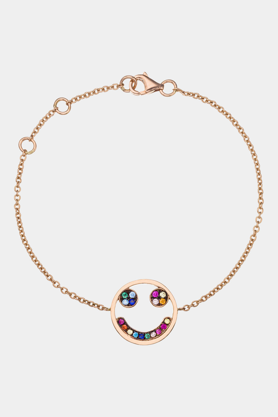 Rainbow Open Smiley Bracelet