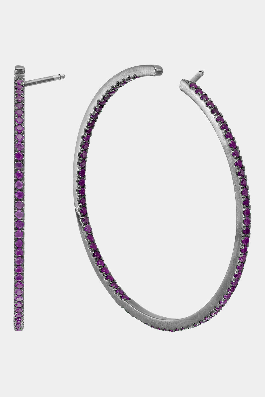 Ruby Hoop Earrings
