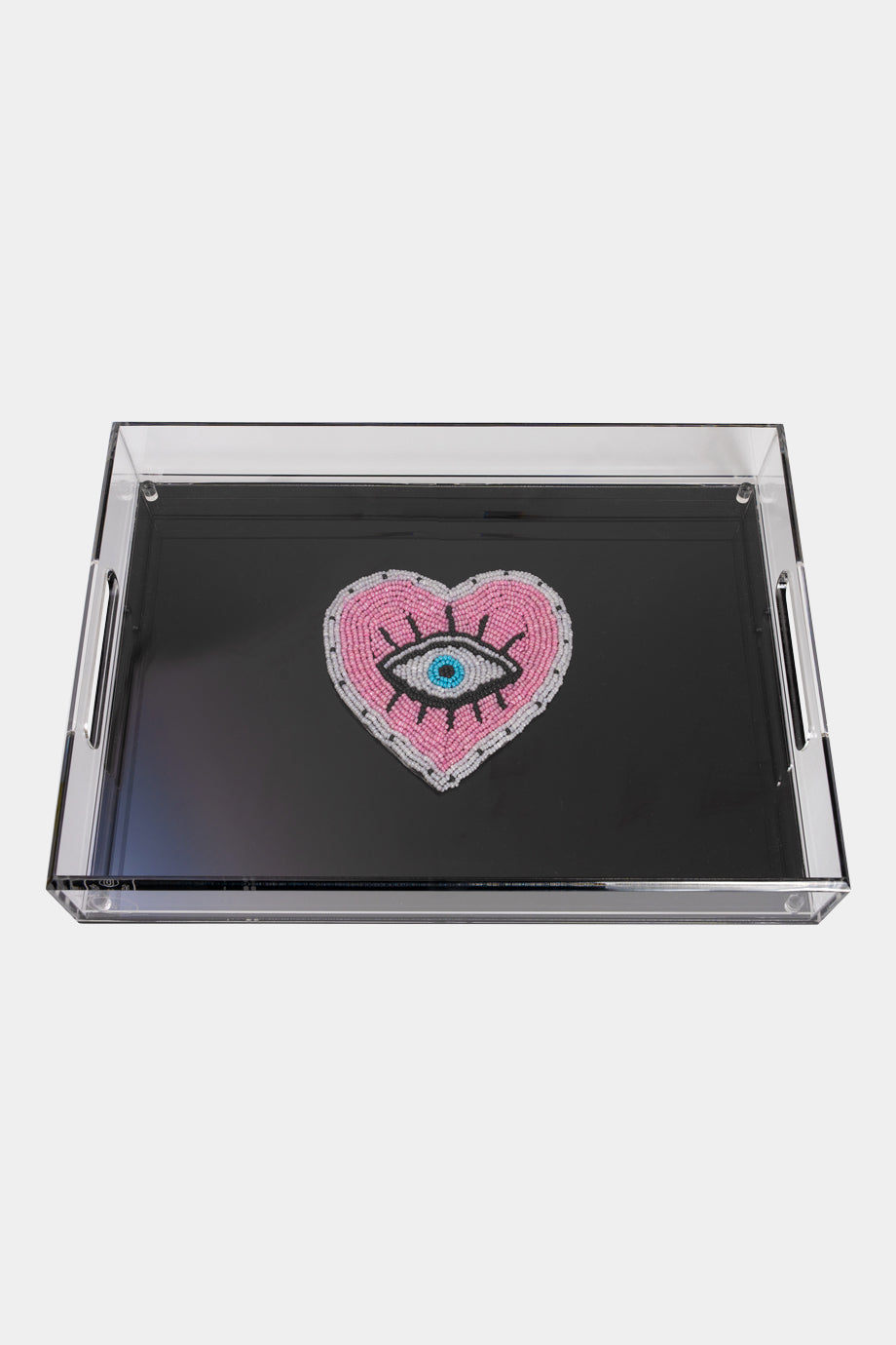 Hand Beaded Heart Eye Tray