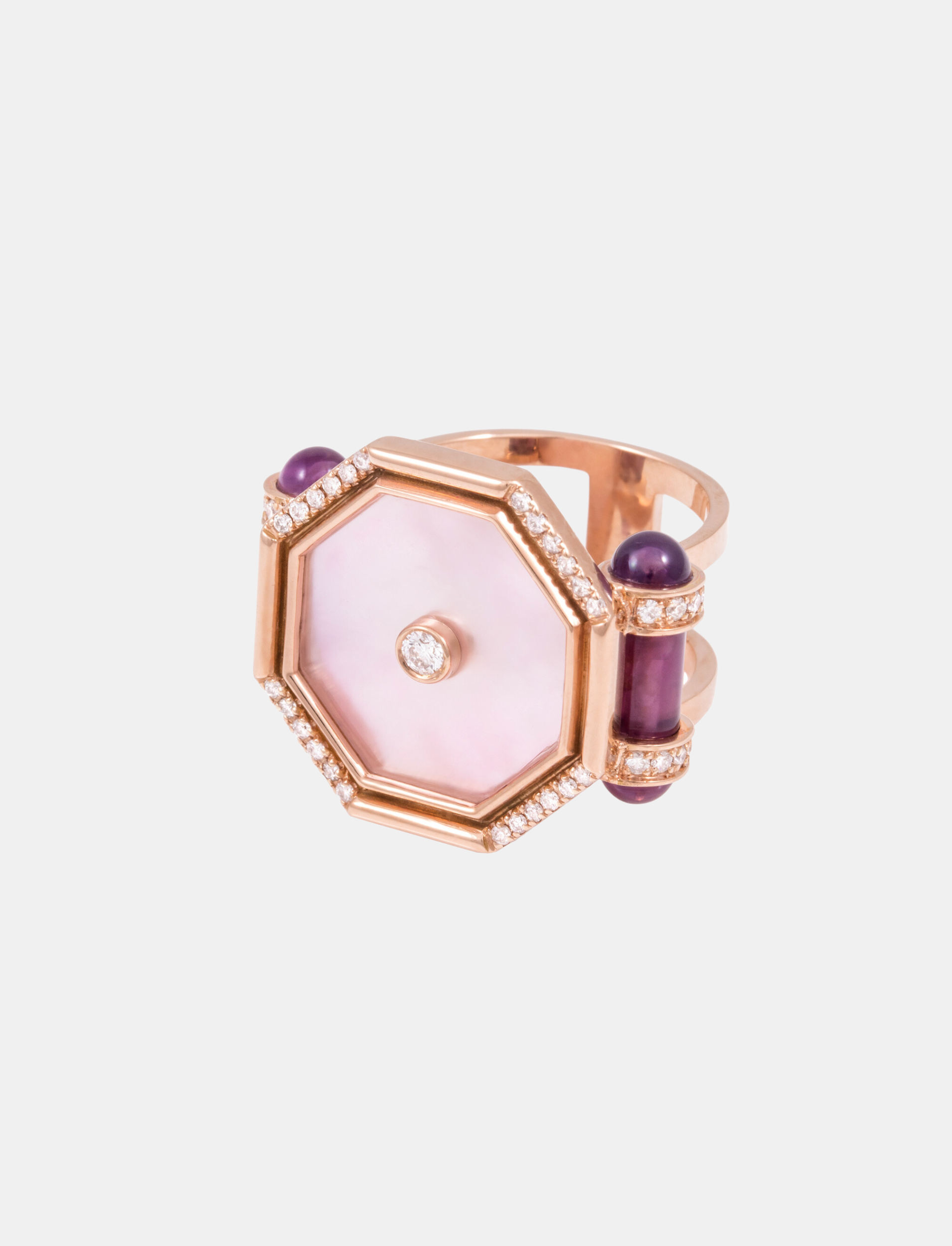 Amulet Hexagon Cocktail Ring