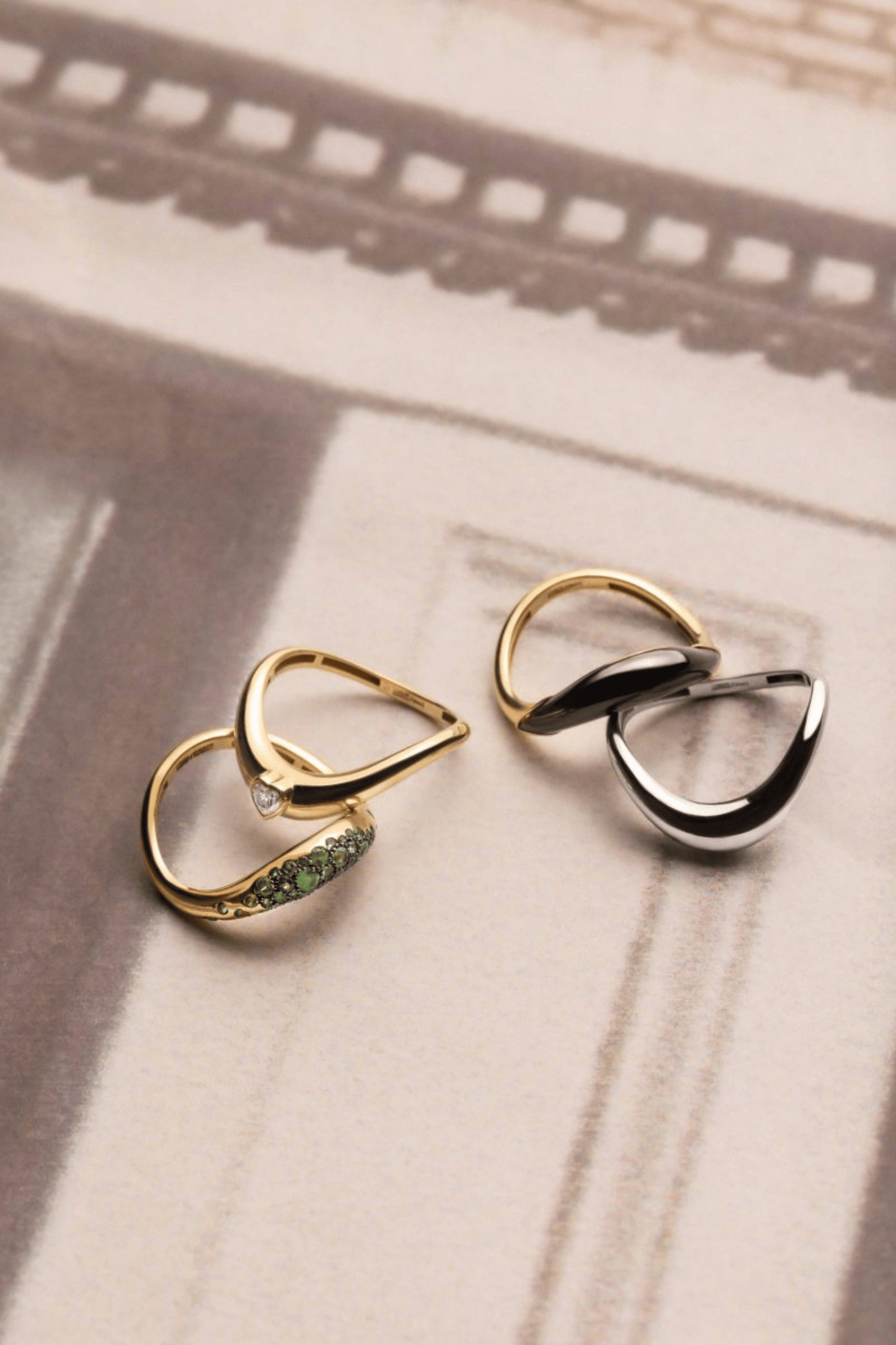 Full Diamond Stackable  Gold Ring