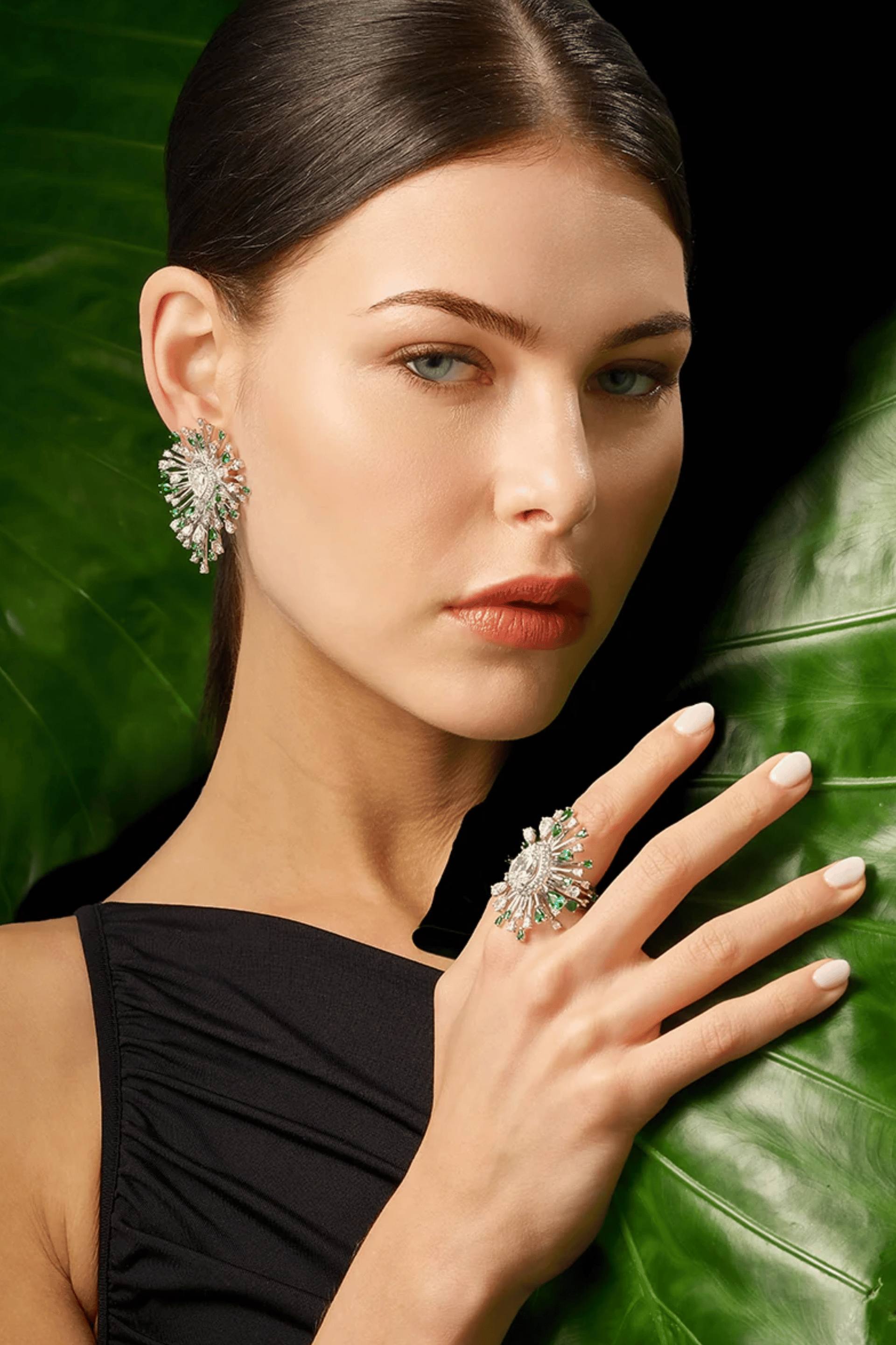 Emerald Mycelia Earrings