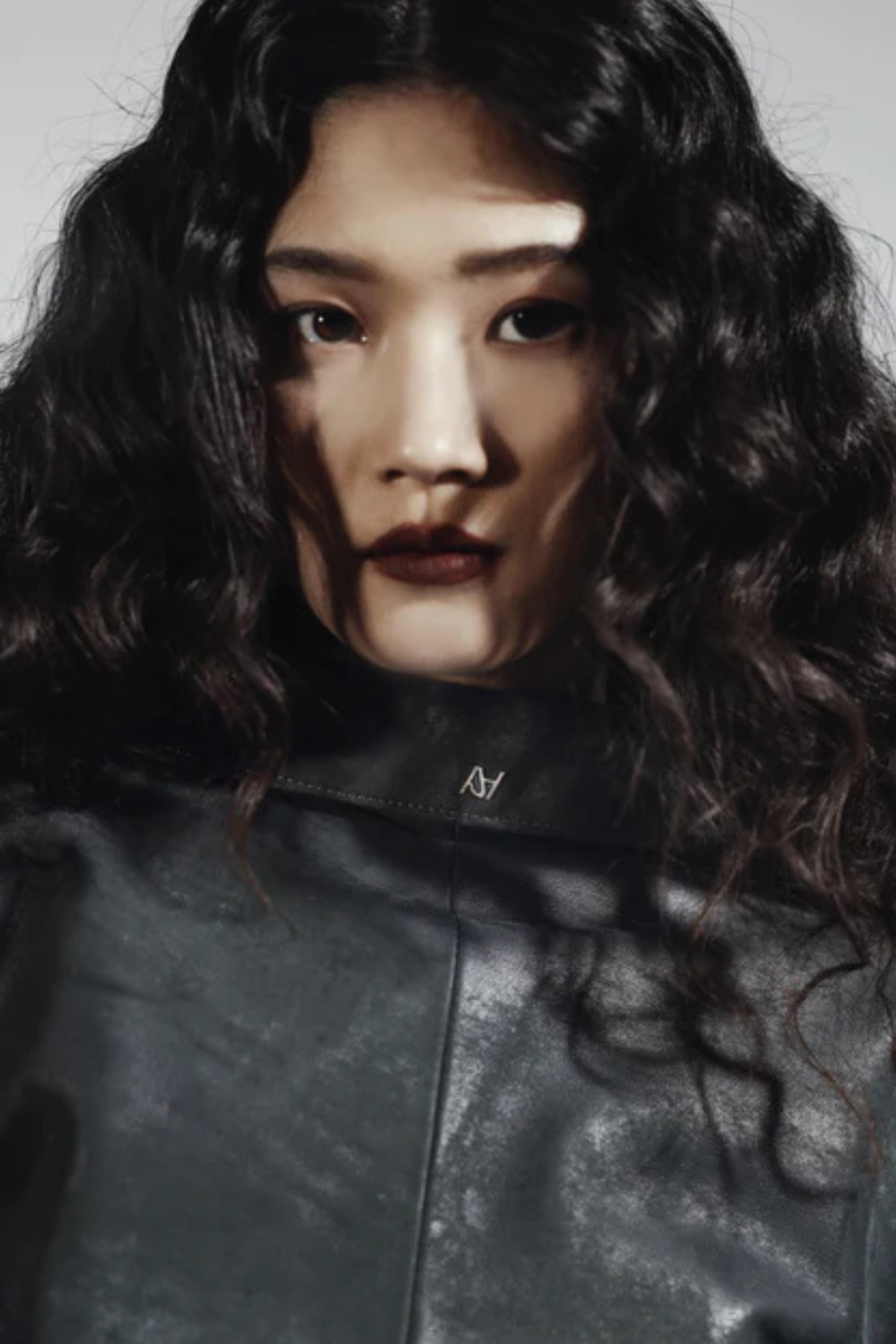 Austin Leather Coat Washed Grey