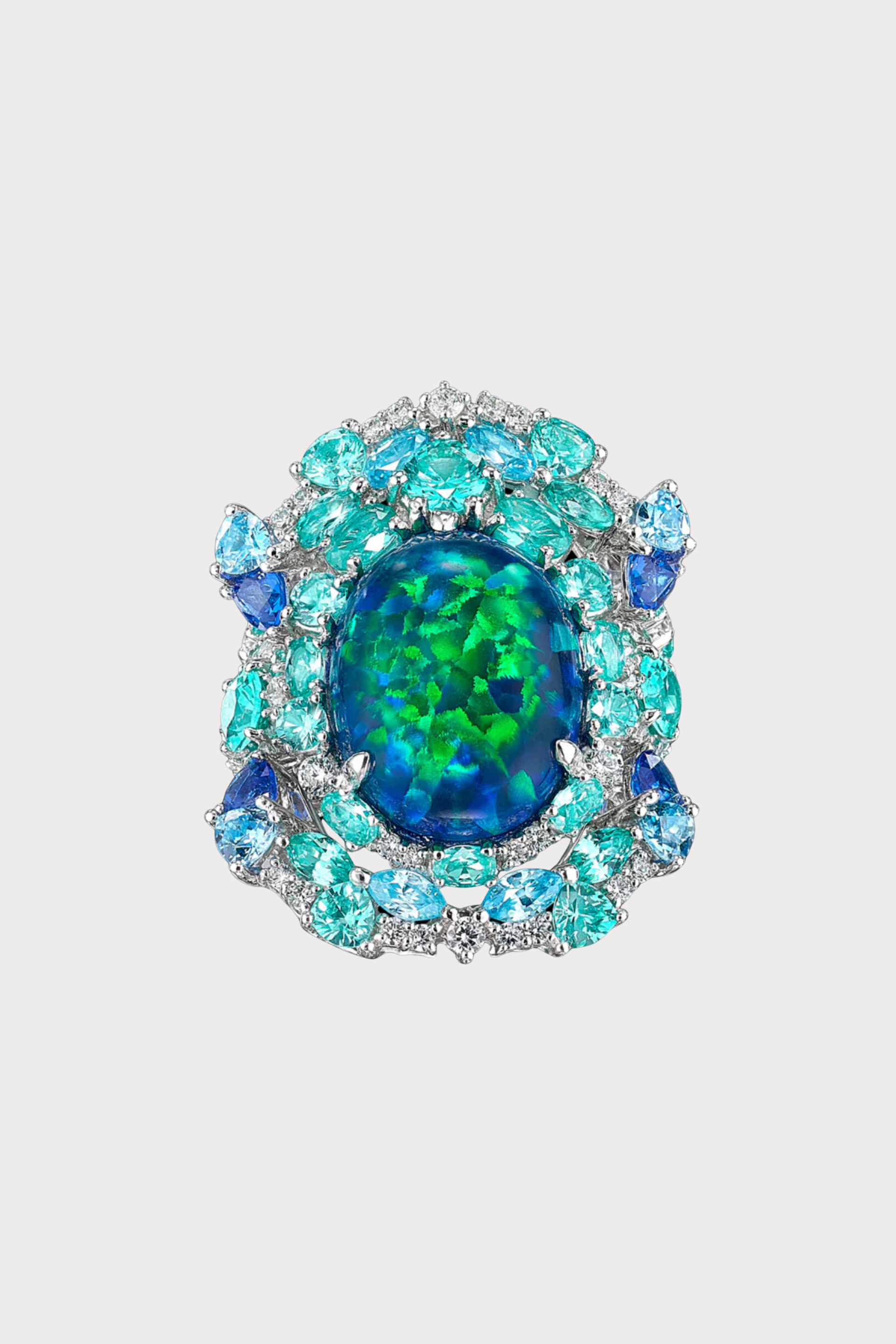 Paraiba Opal Ocean Ring