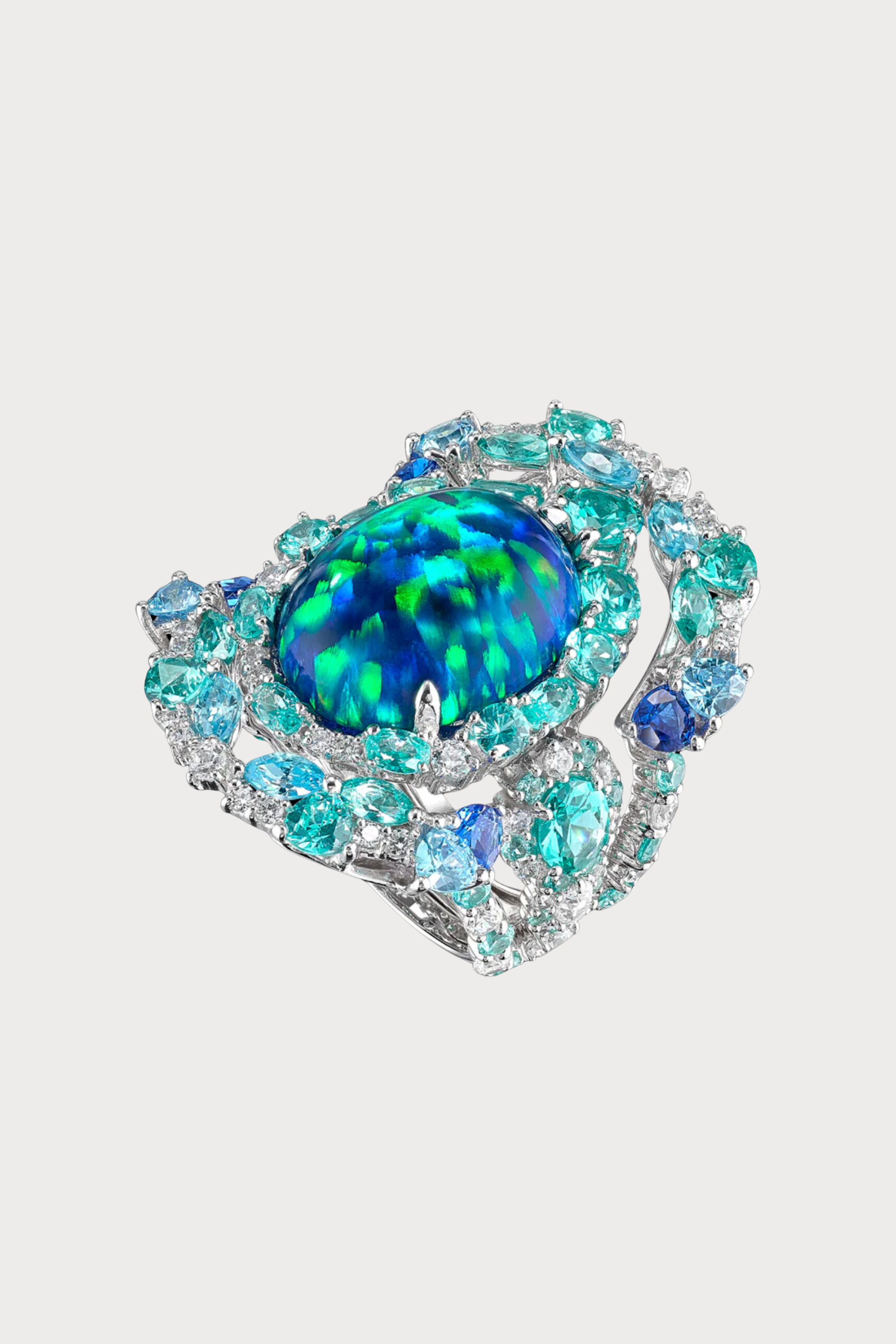 Paraiba Opal Ocean Ring