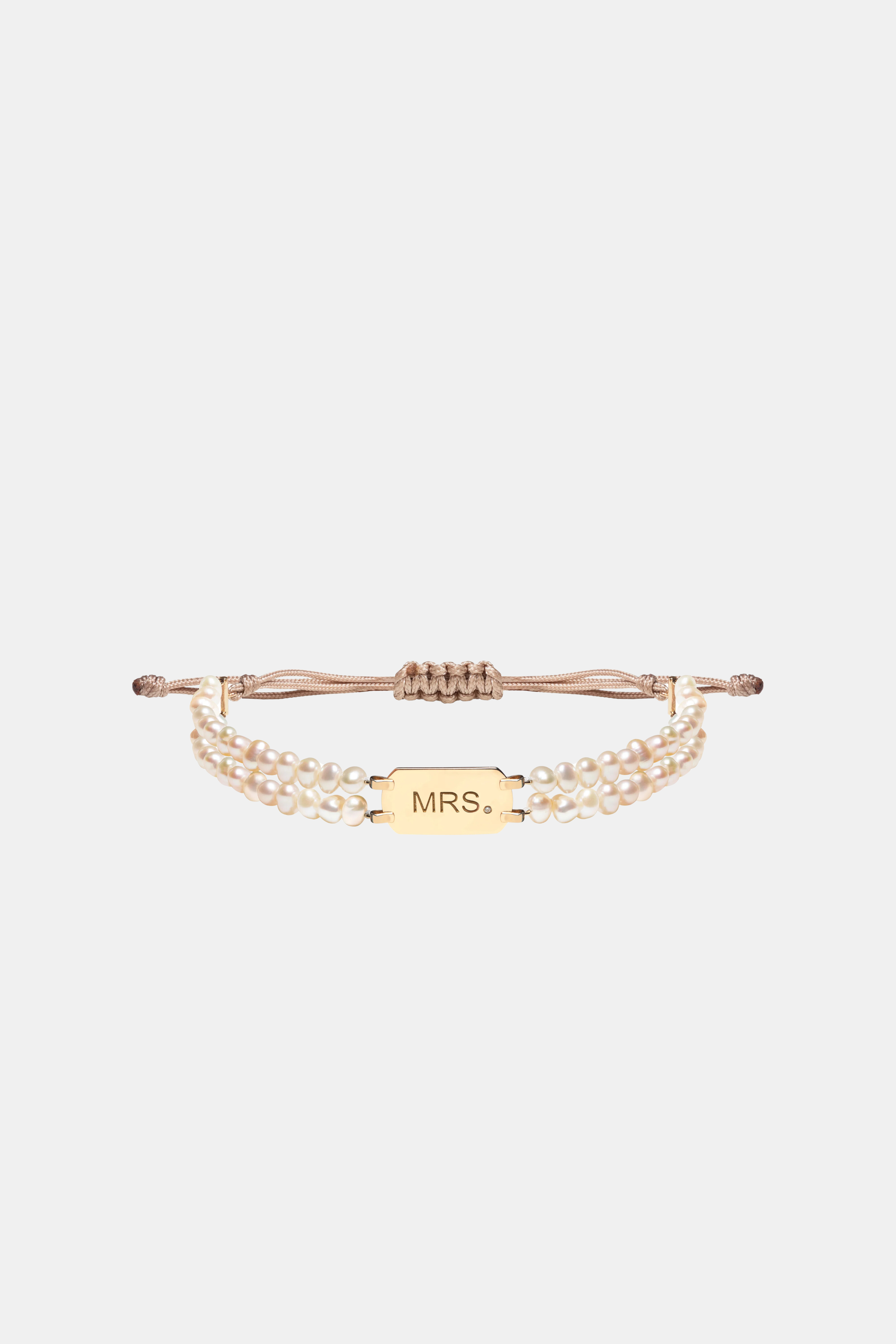 MRS. White Pearl Double Srand Bracelet