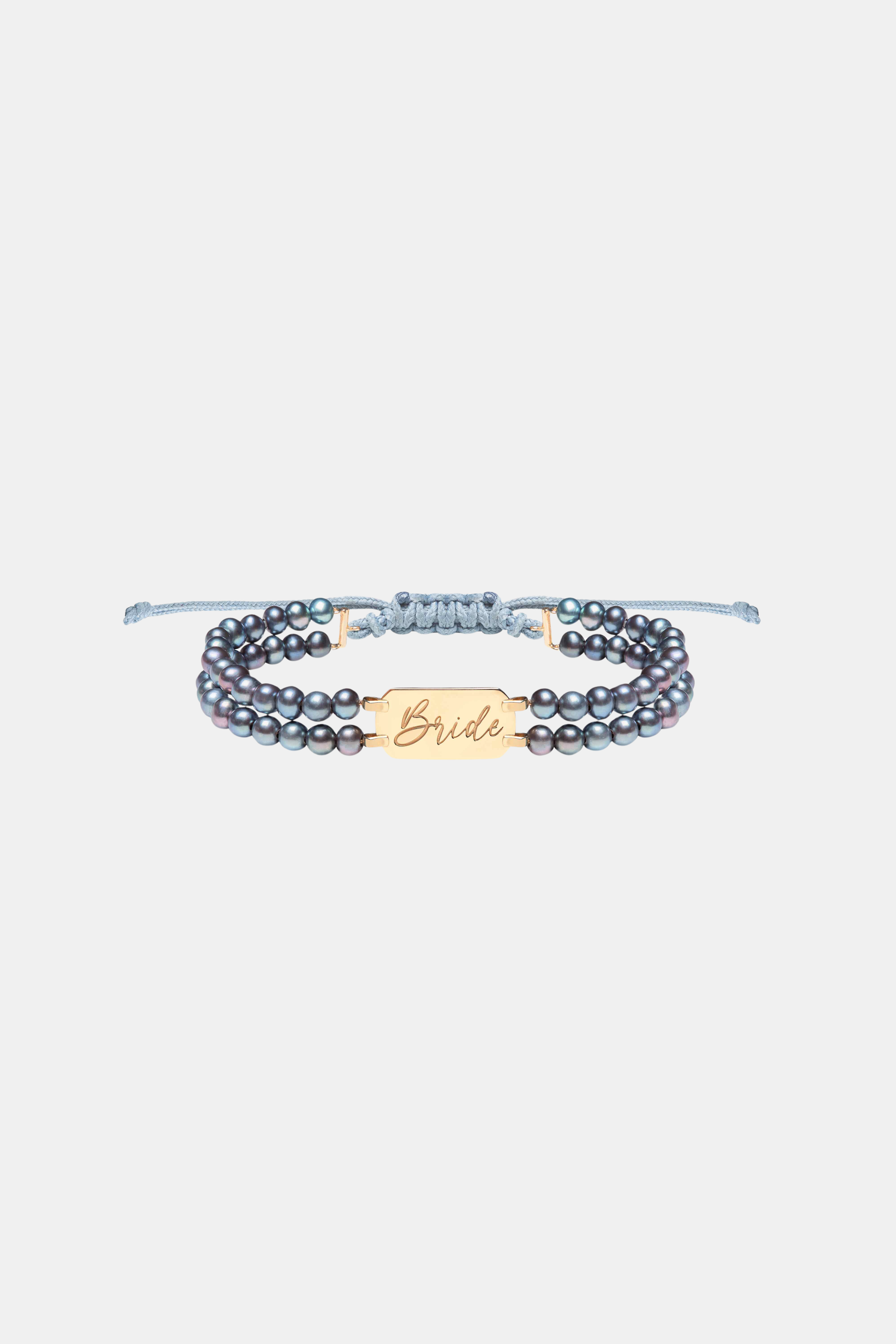 Bride Grey Pearl Double Strand Bracelet