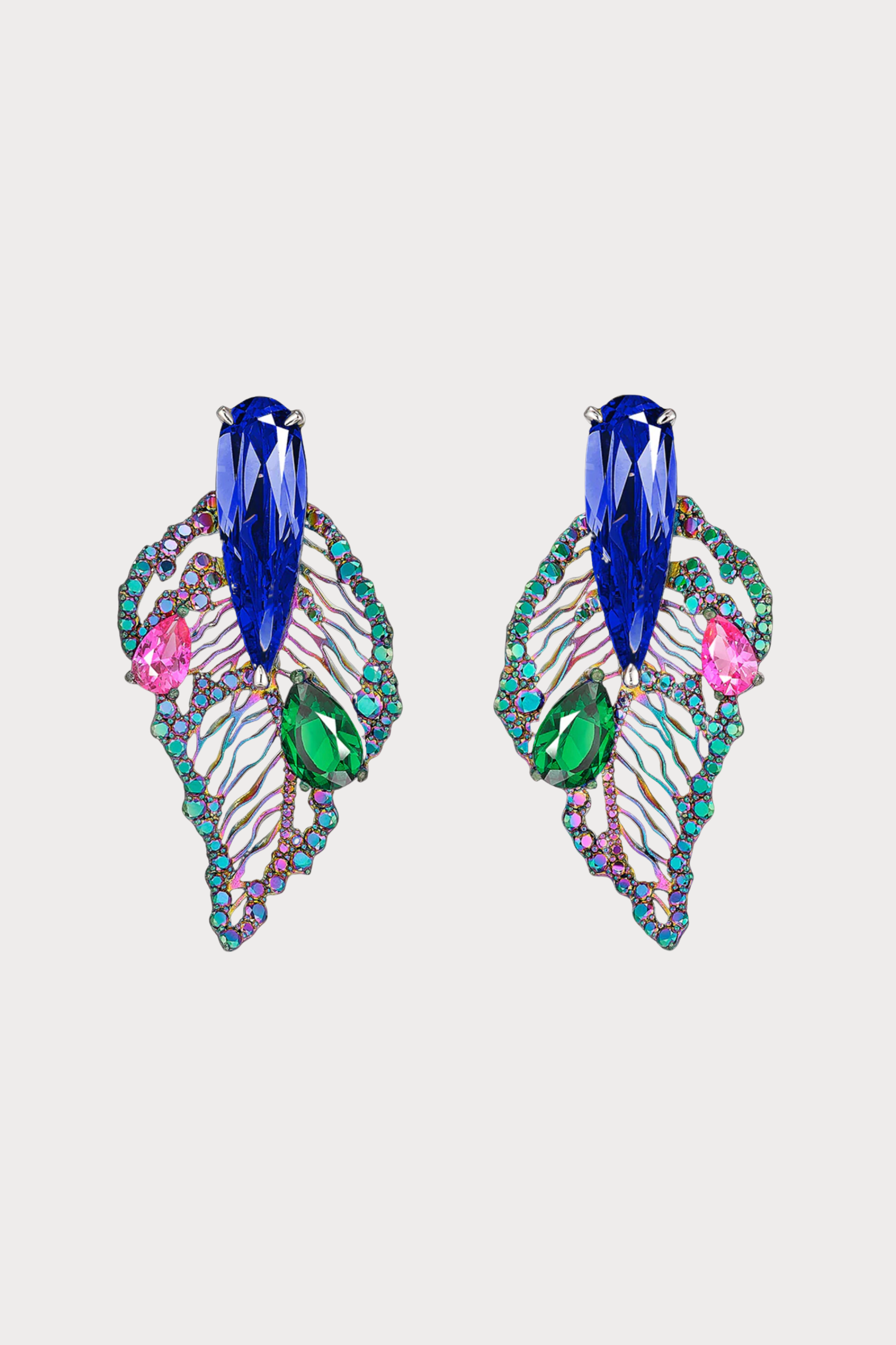 Rainbow Sapphire Titan Earrings