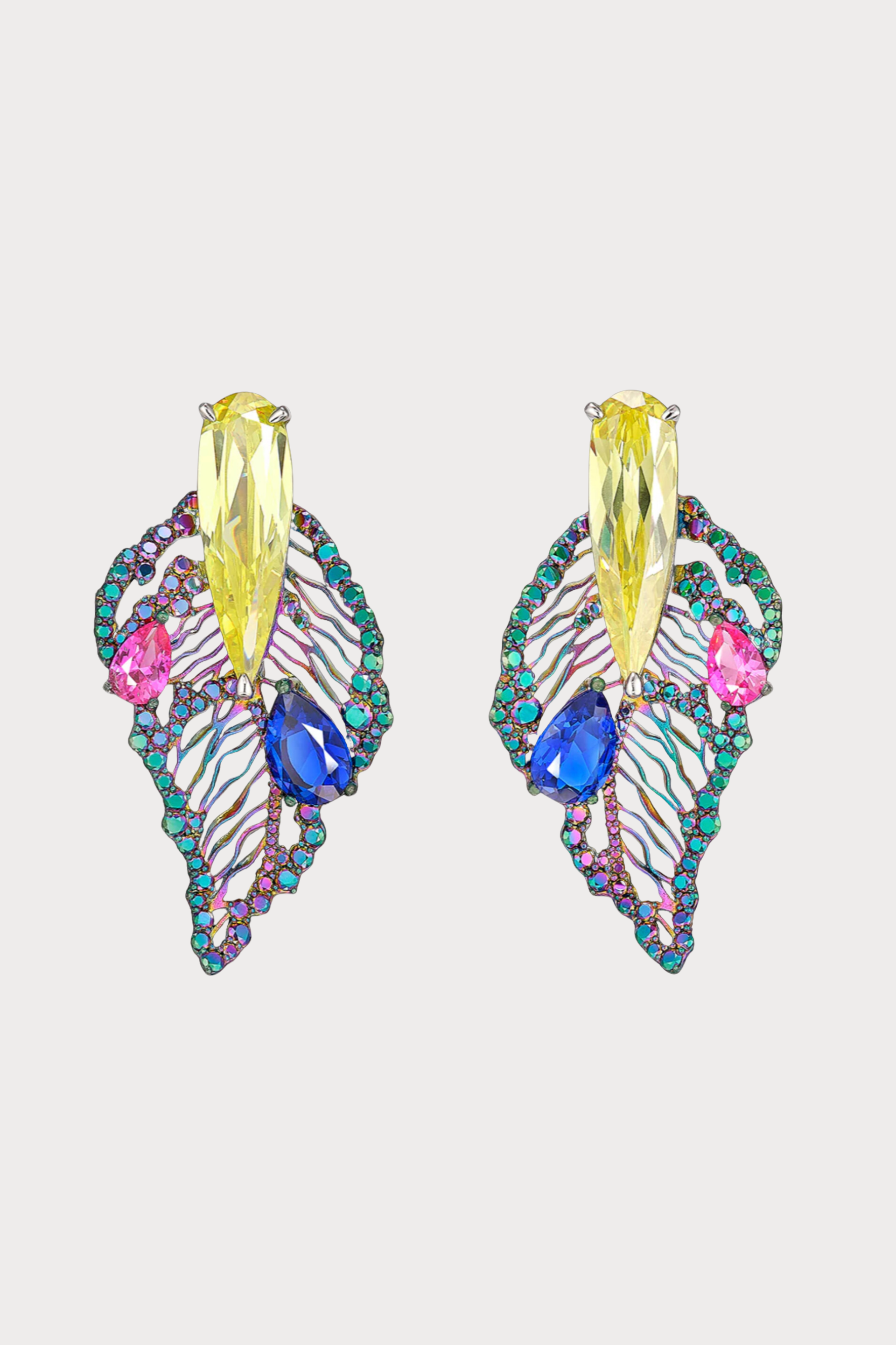 Rainbow Canary Titan Earrings