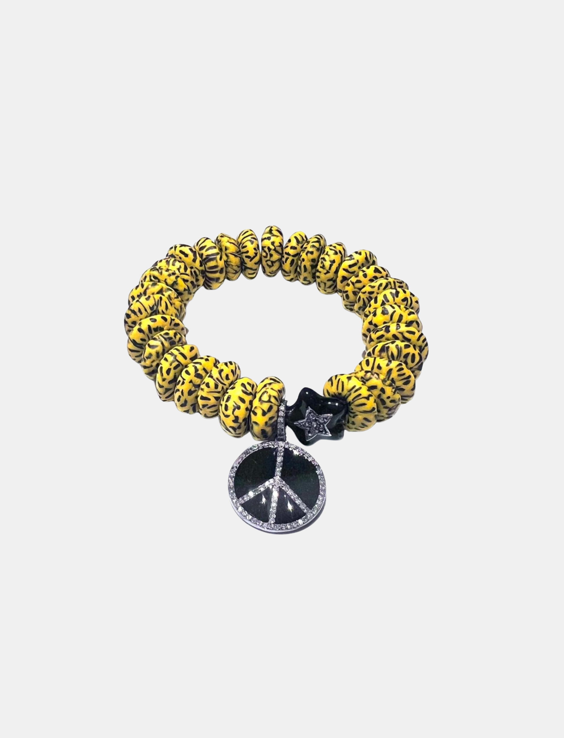 Ghana Black Enamel Peace Bracelet