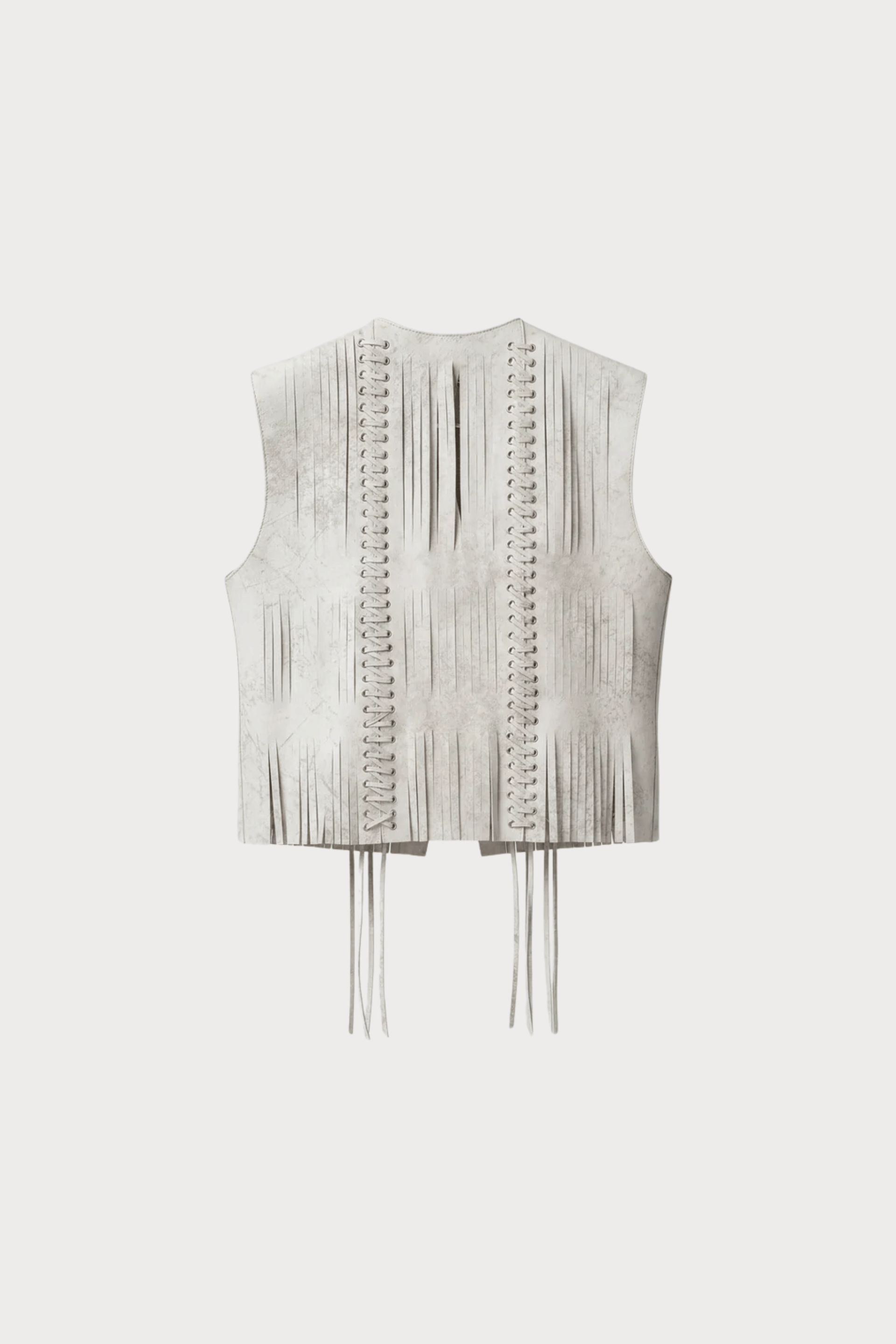 Caniayla II Leather Vest Washed White