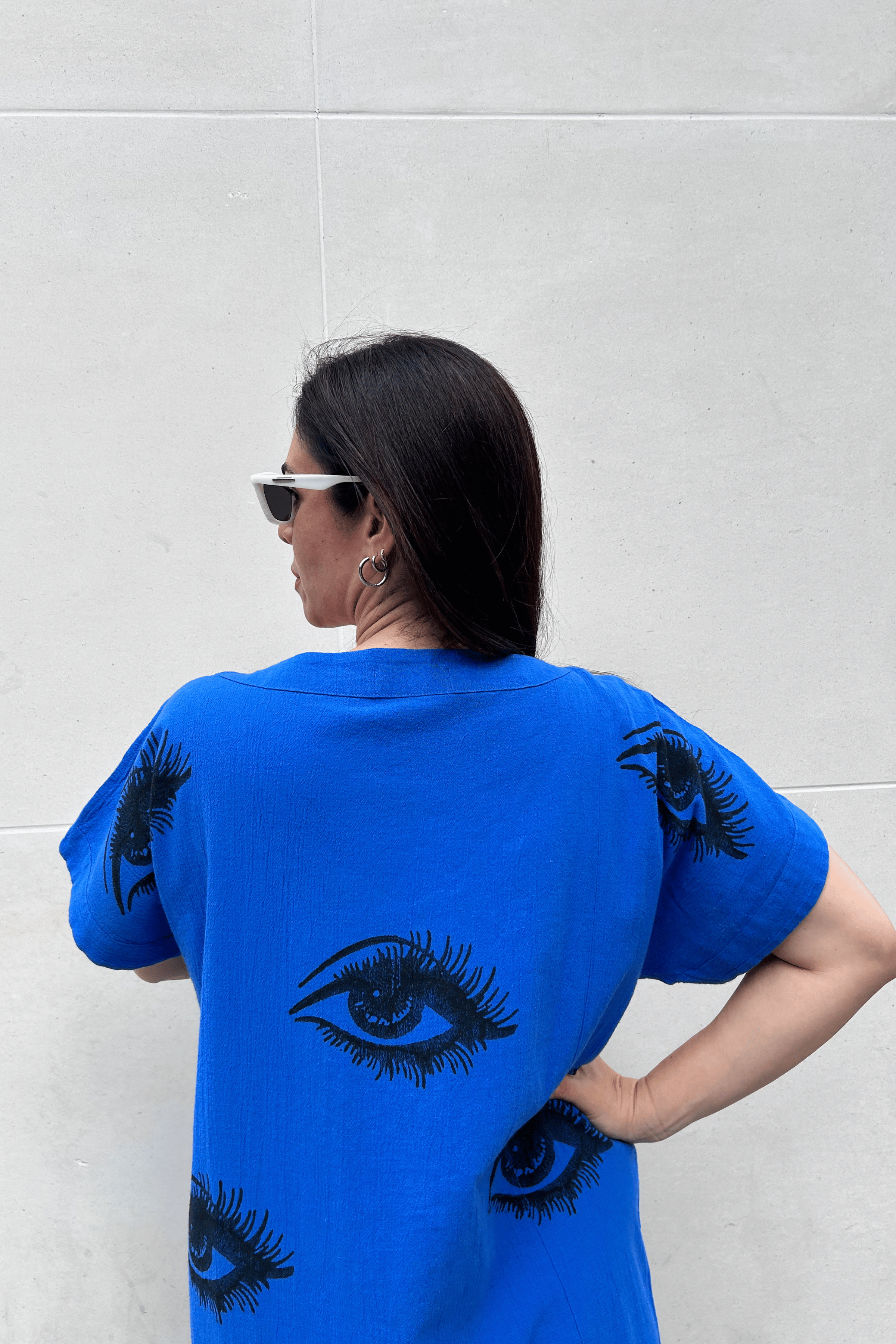 Eye Kaftan Blue