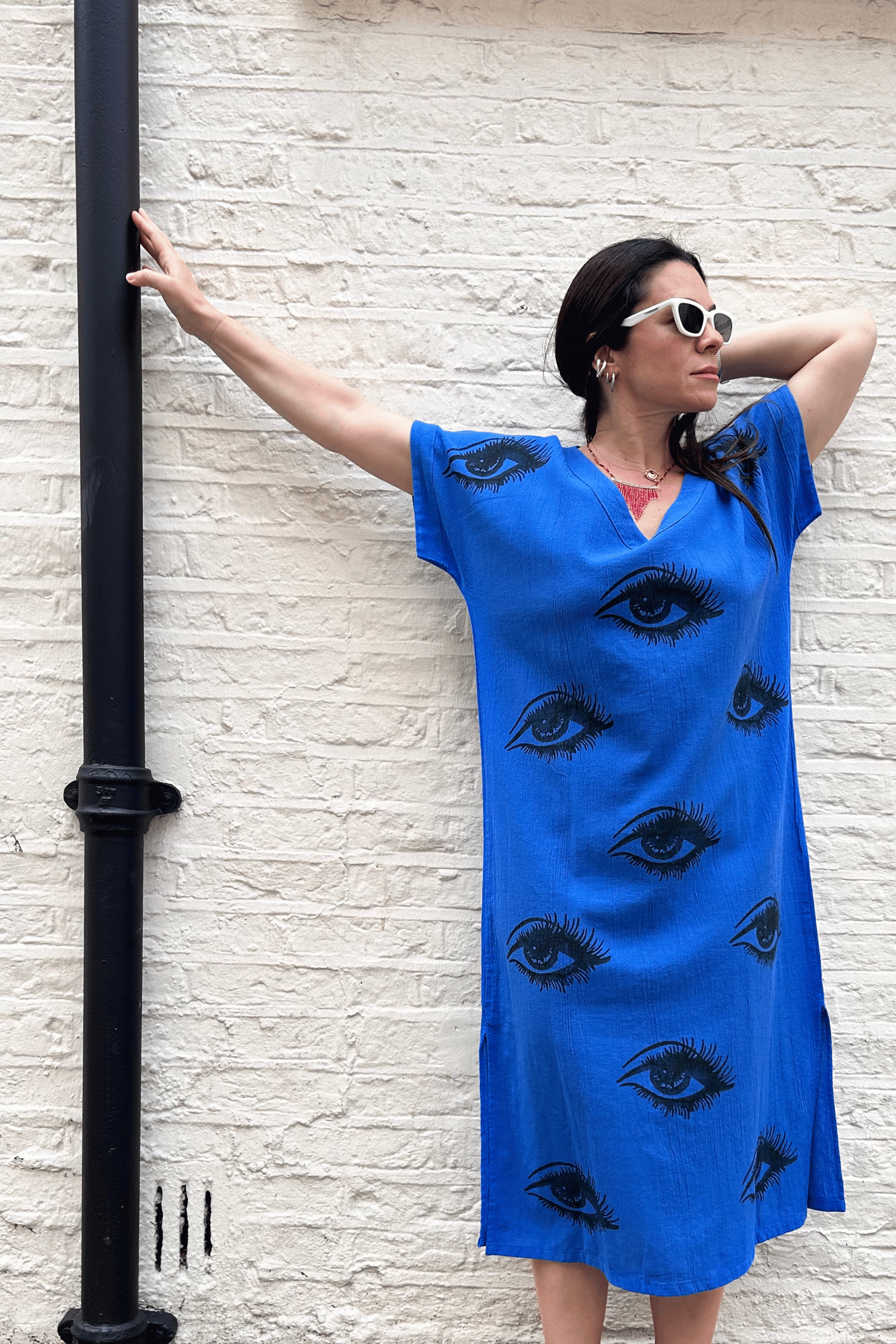 Eye Kaftan Blue