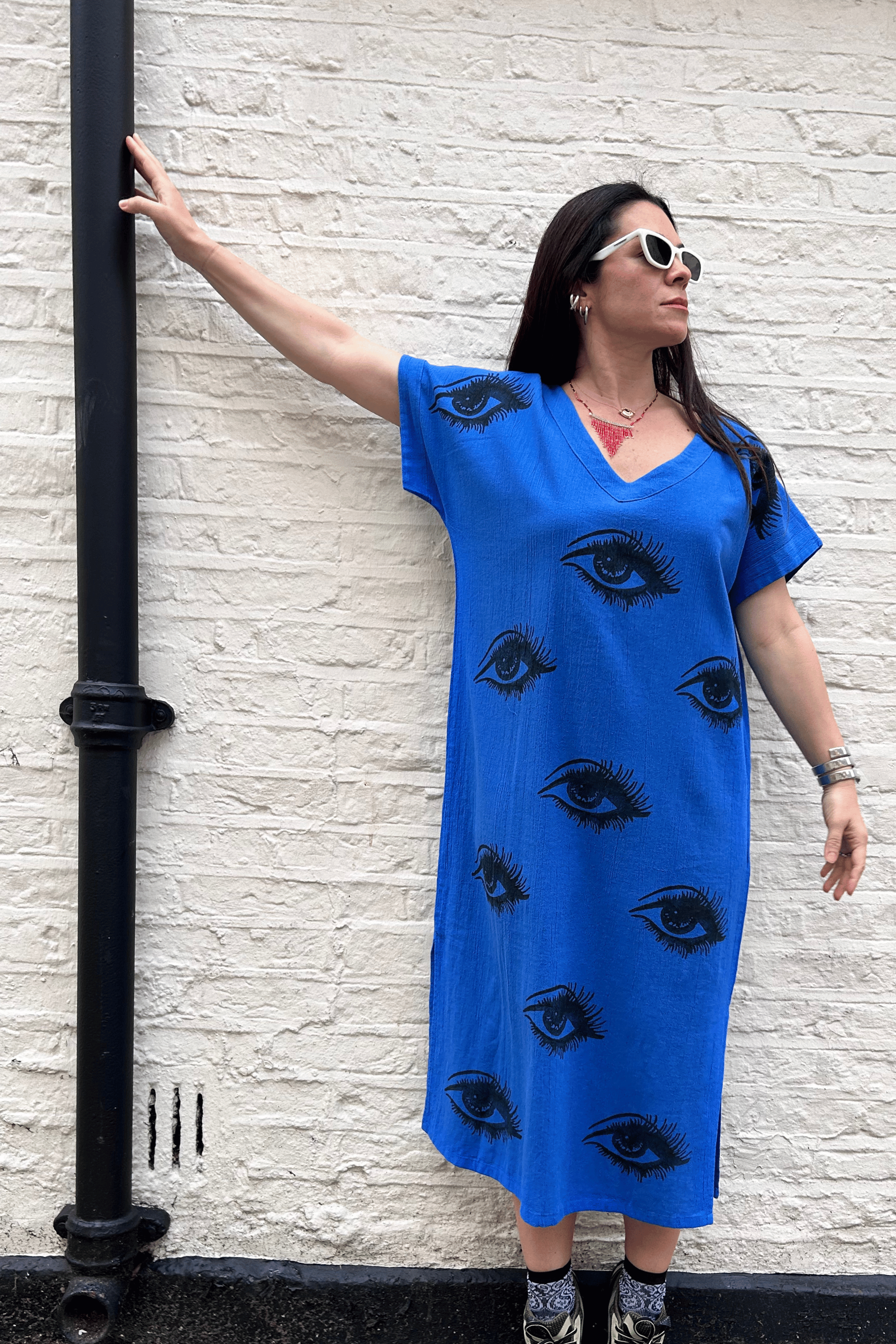 Eye Kaftan Blue