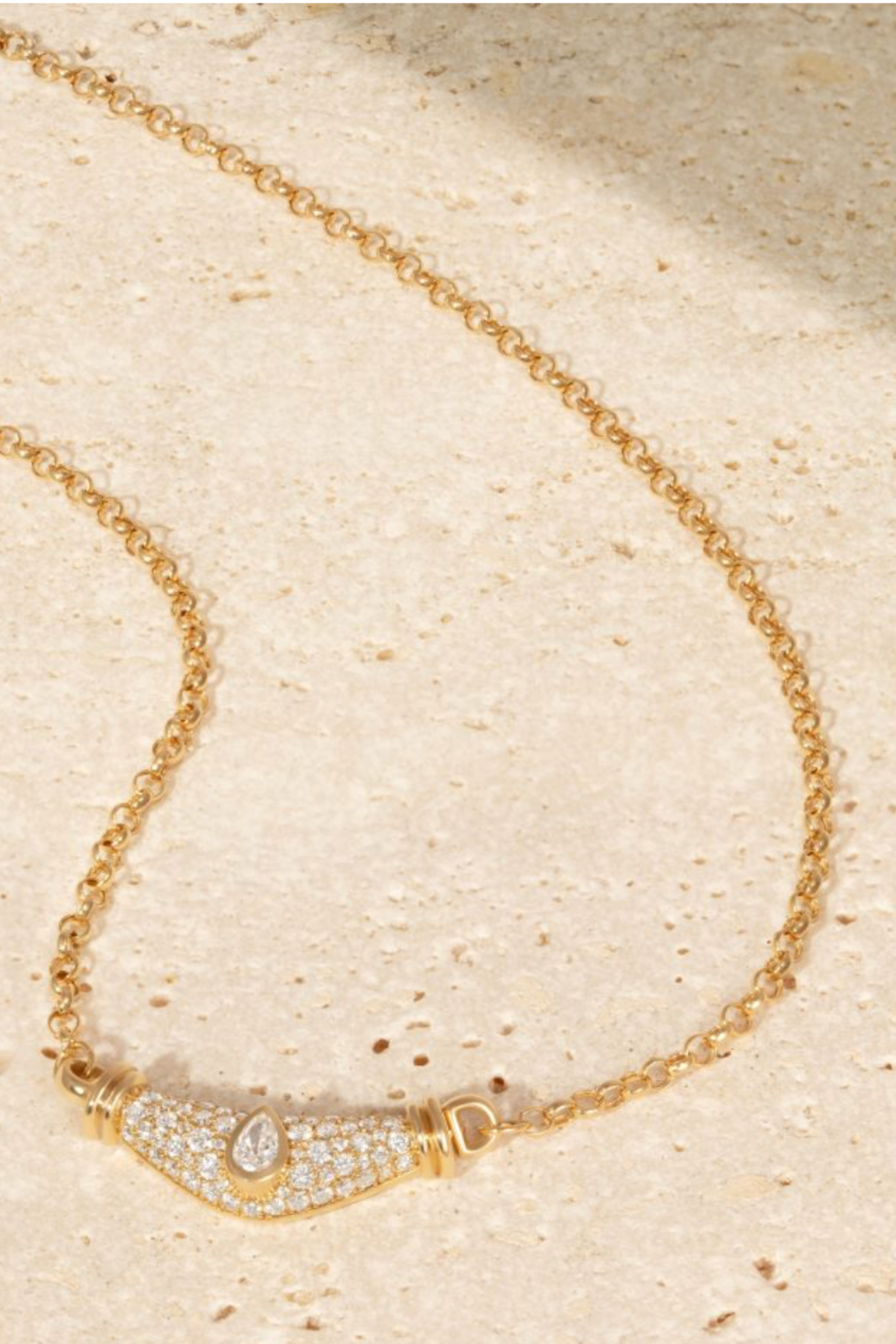 Full Pear Diamond Karma Necklace