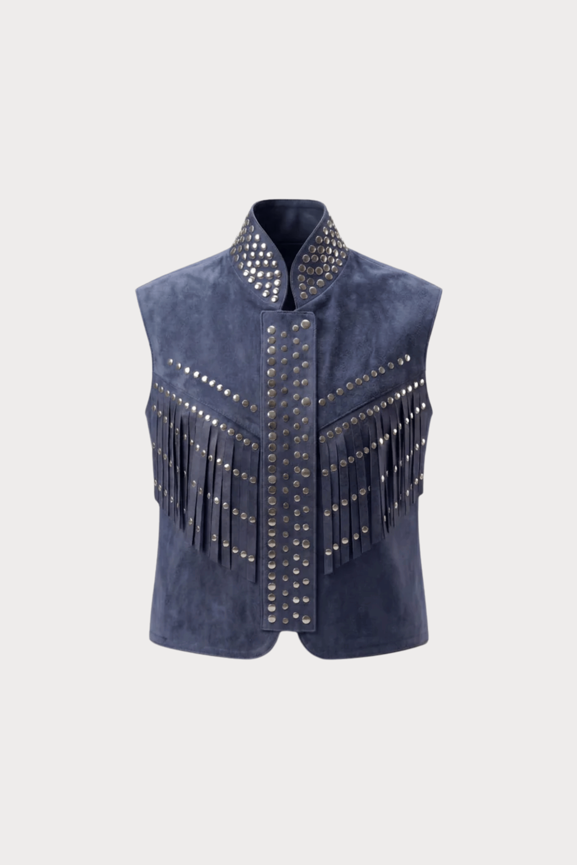 Ezra Suede Vest Blue