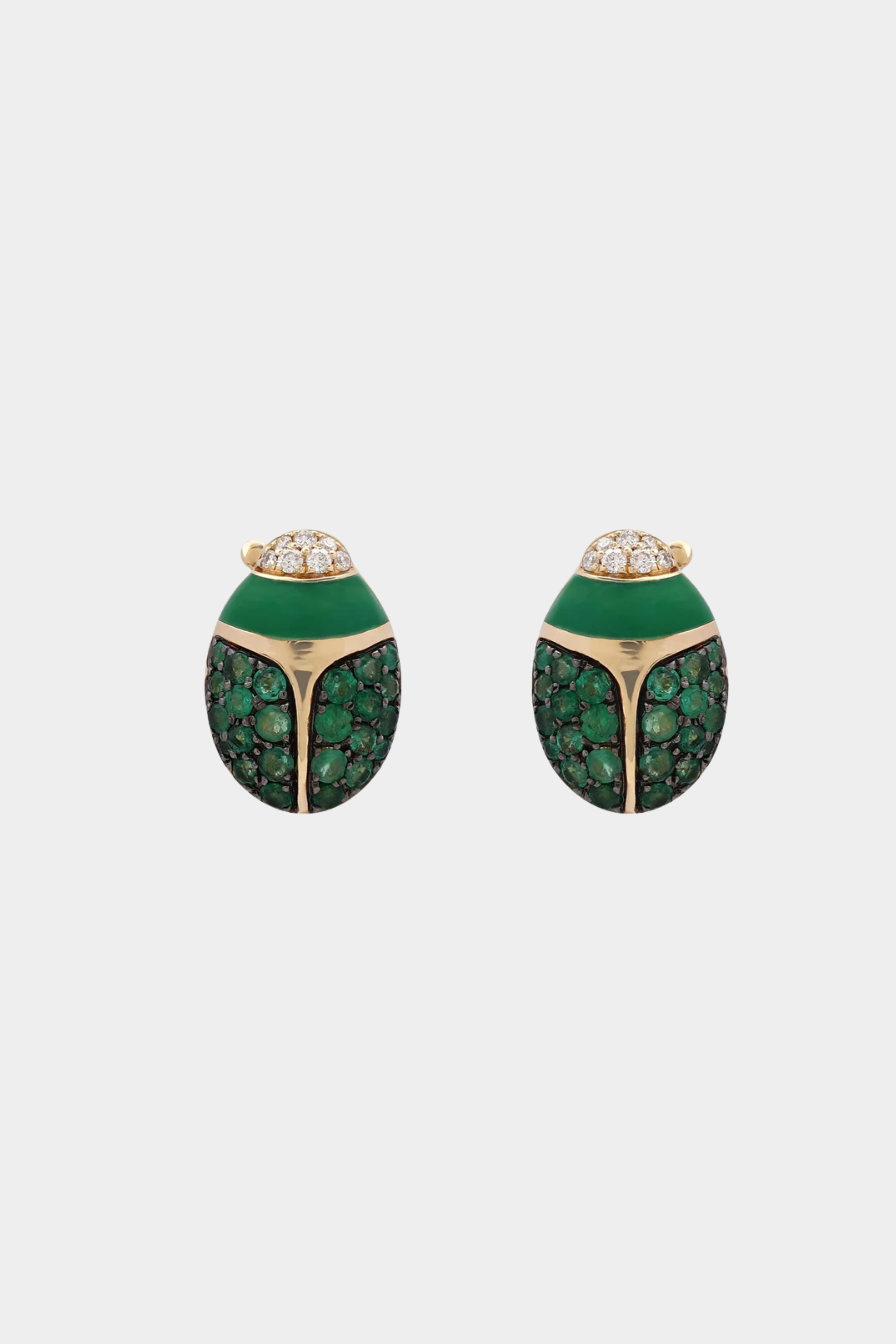 Emerald Scarab Earrings