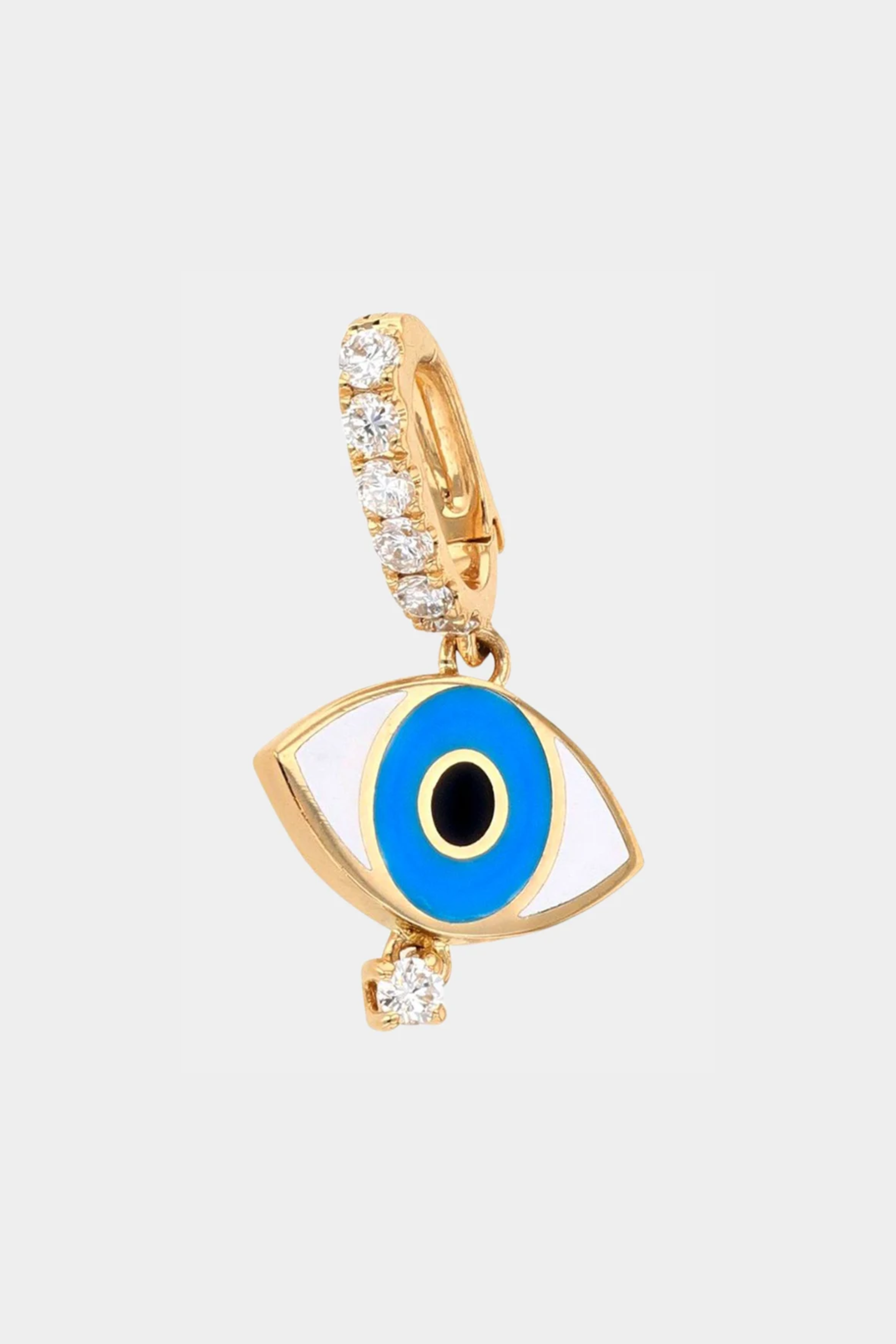 Crazy Eyes Gold Clip On Pendant