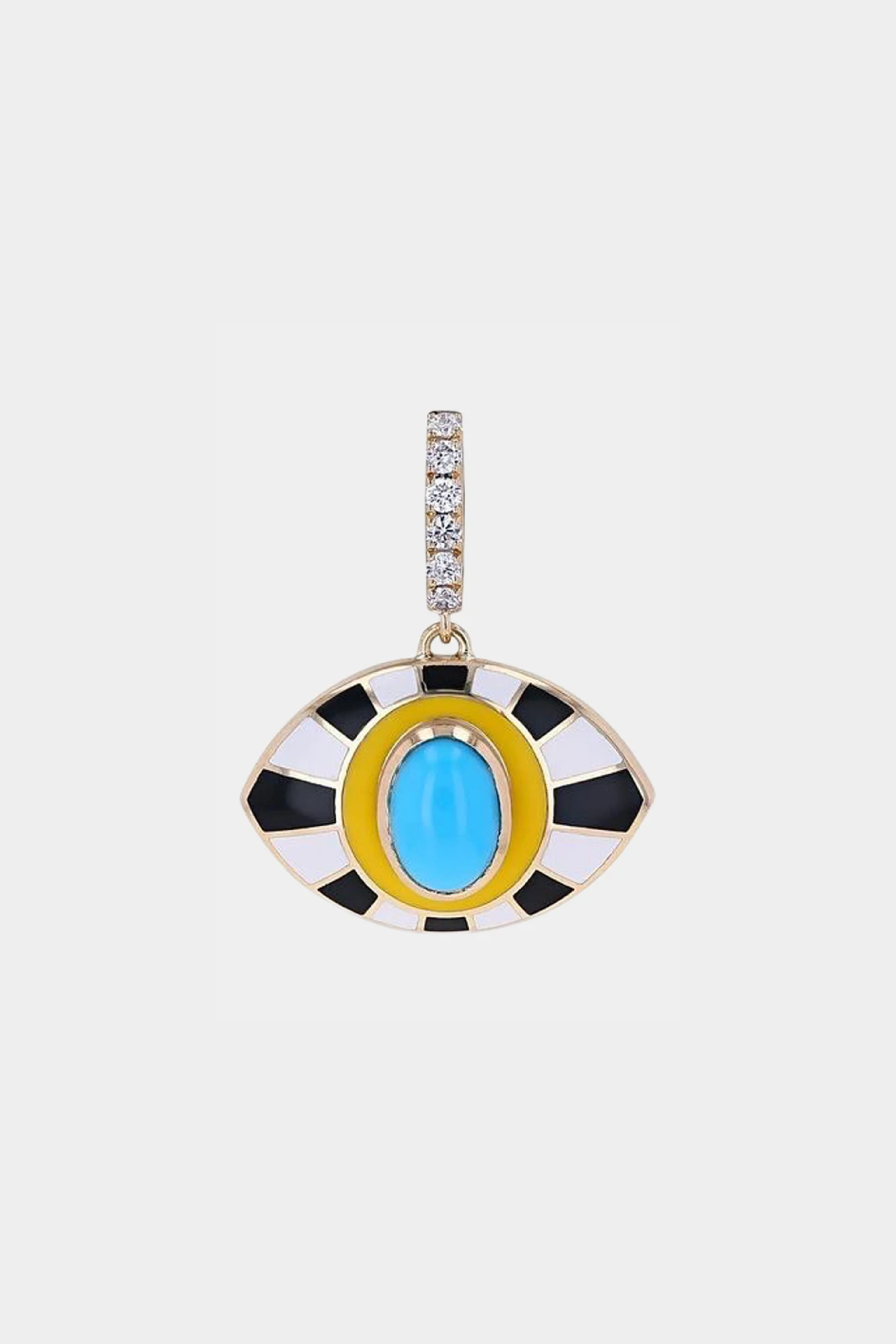 Crazy Eye Yellow Clip On