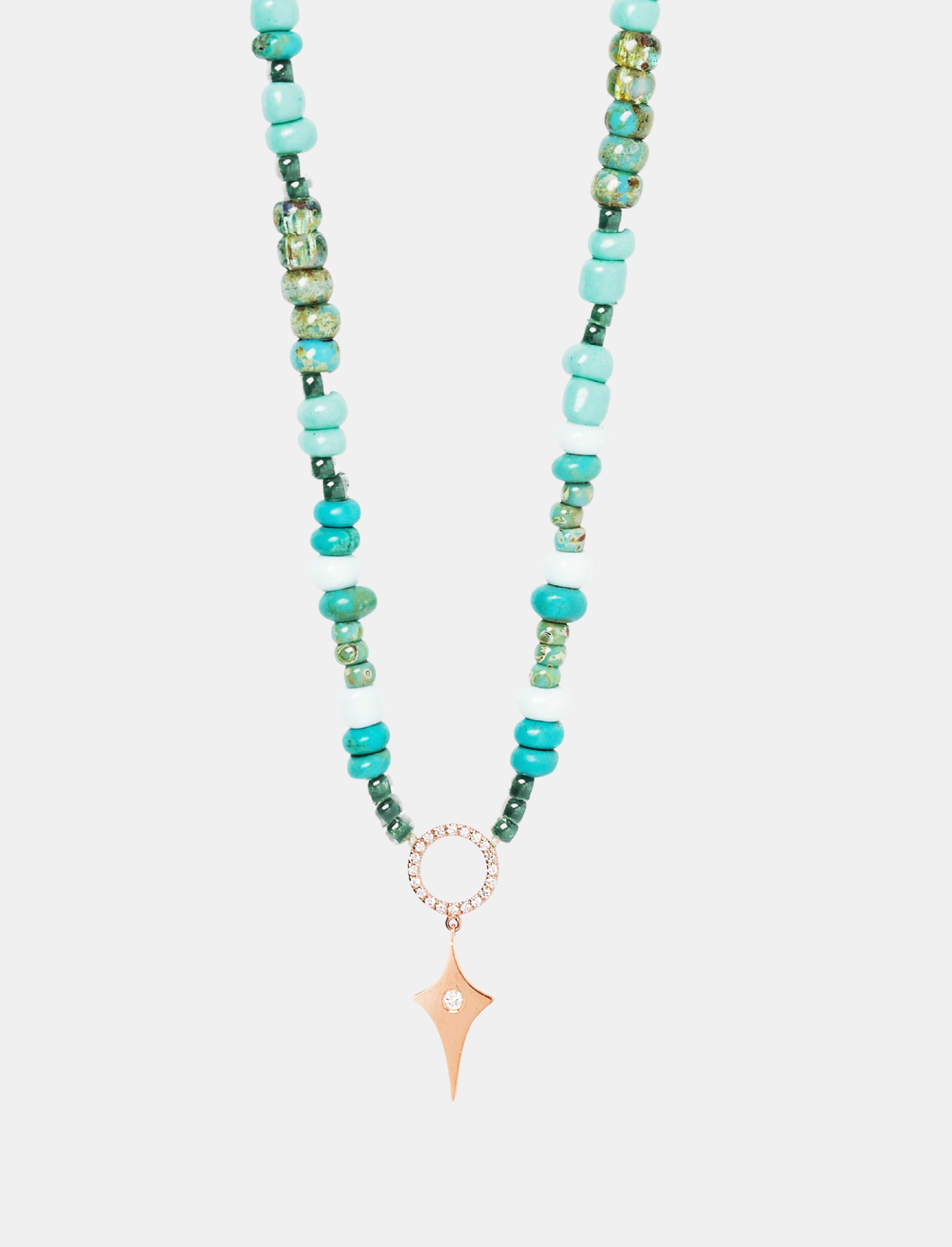 Turquoise Beaded Necklace 