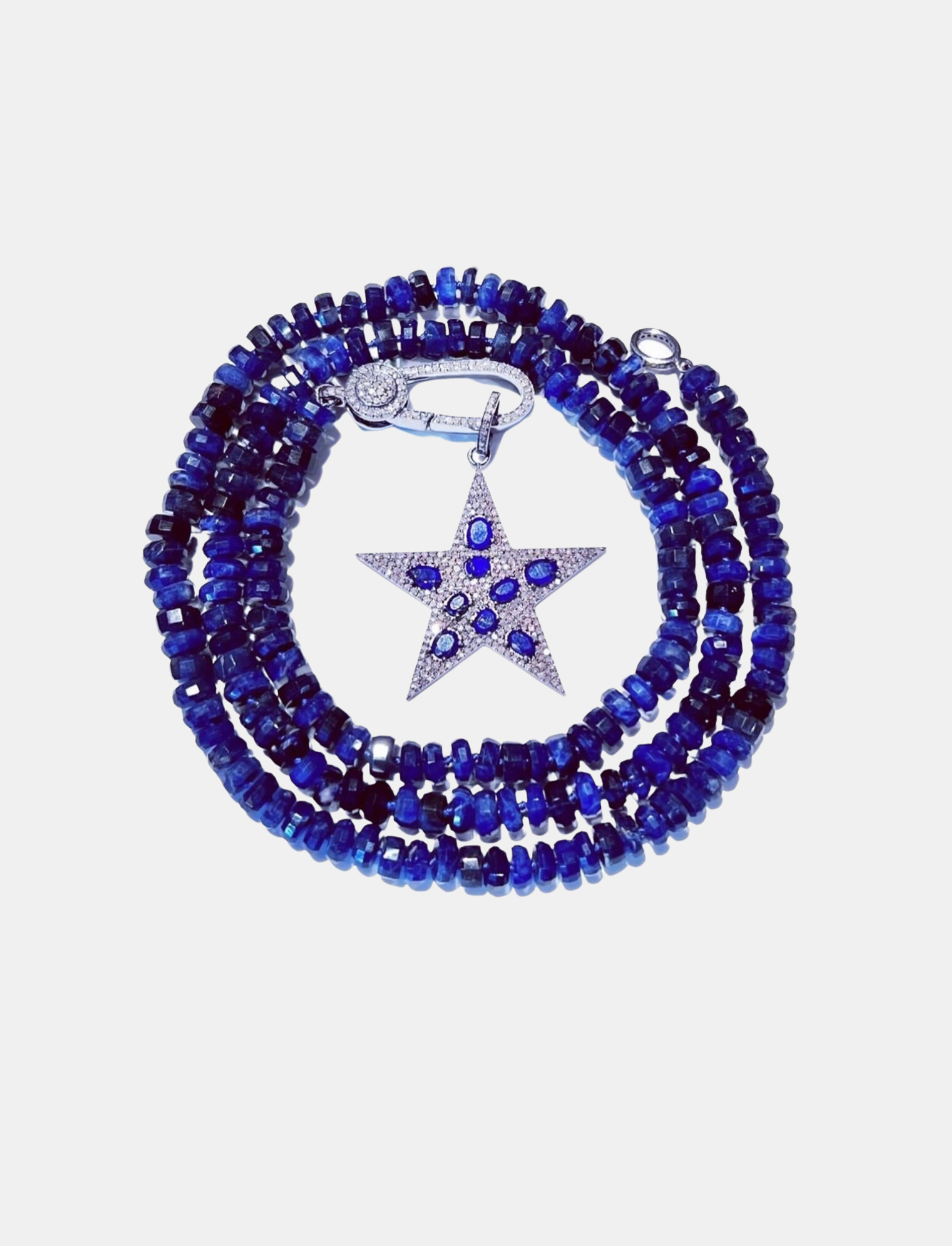 Sodalite Diamond Star Necklace