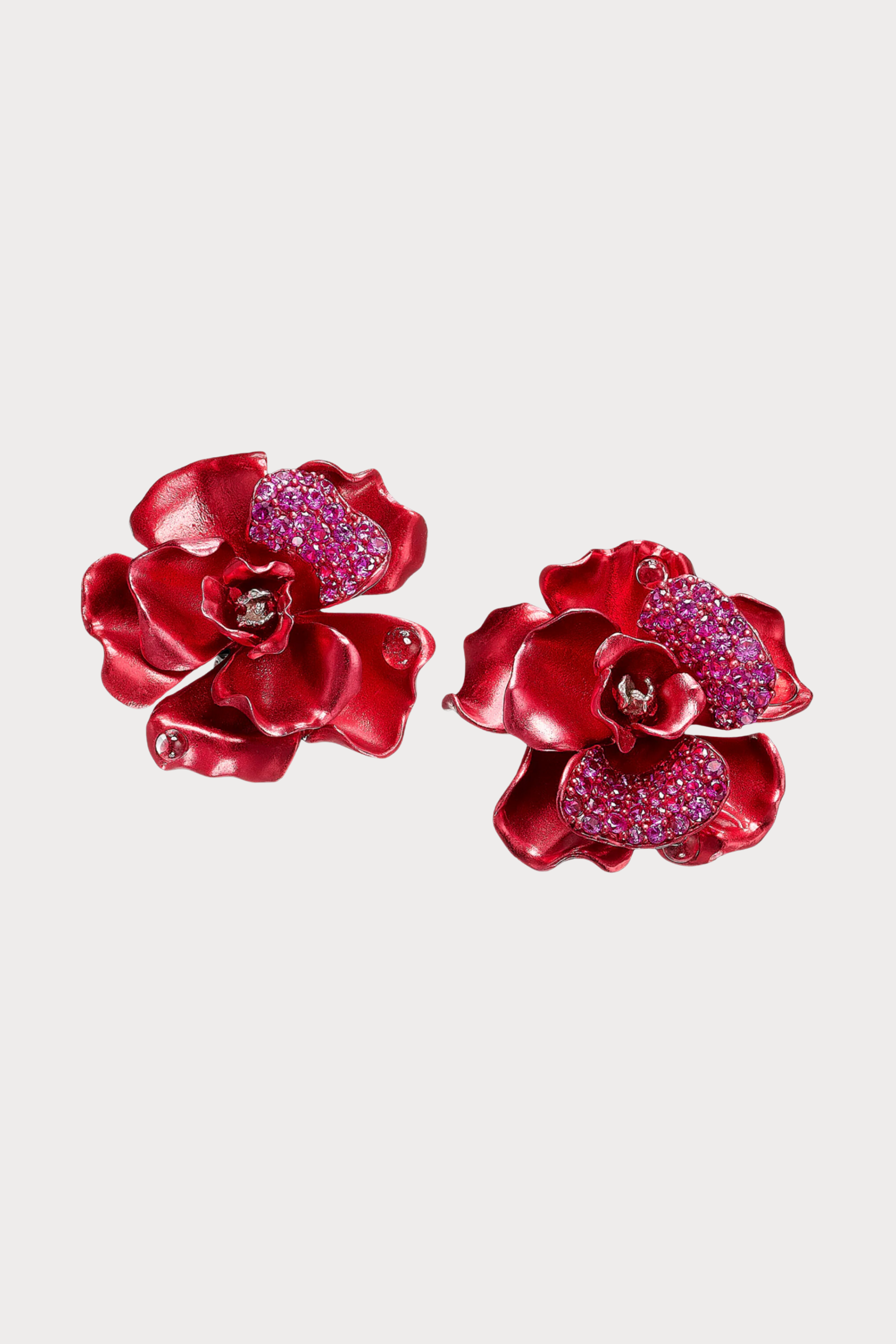 Crimson Camelia Earrings