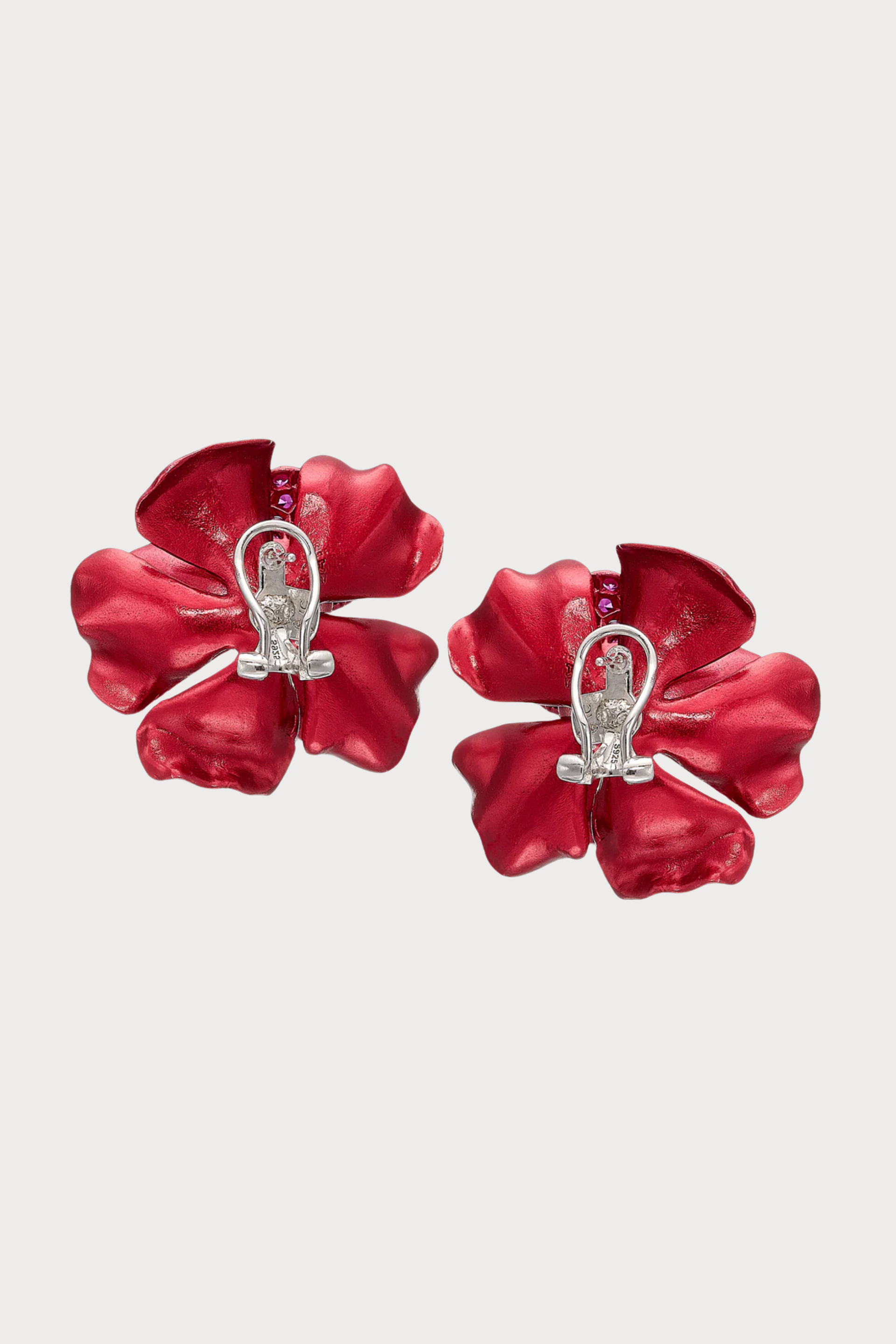 Crimson Camelia Earrings