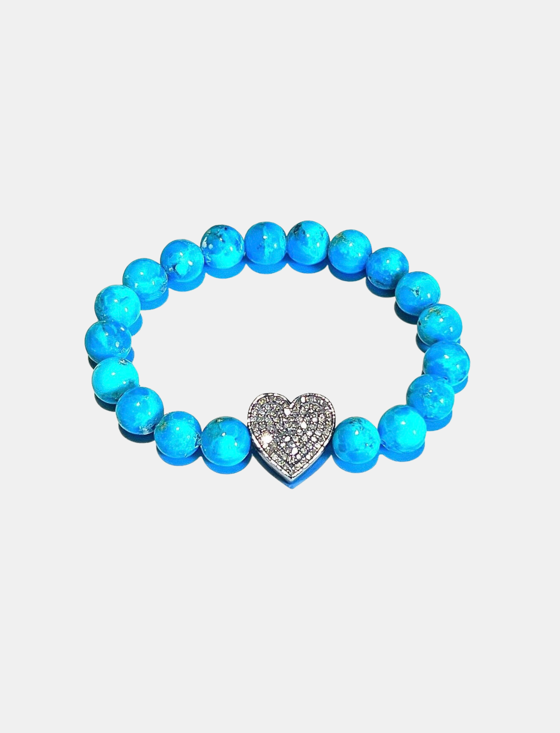 Turquoise Diamond Heart Bracelet