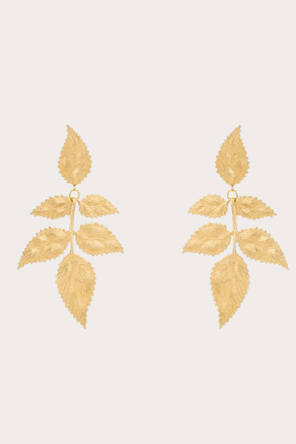 Pat's Golden Leaf Clip Earrings