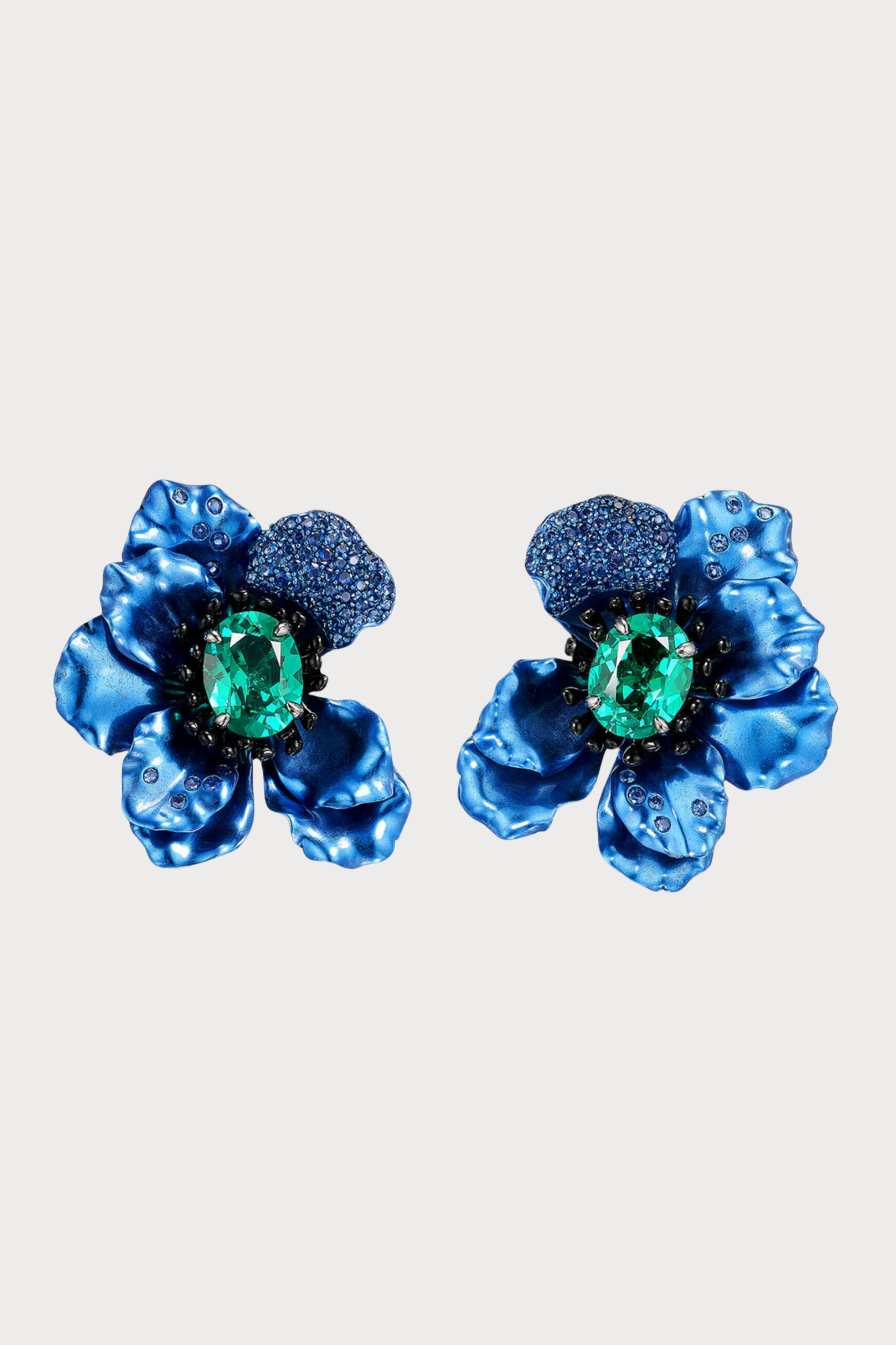 Paraiba Blue Poppy Earrings