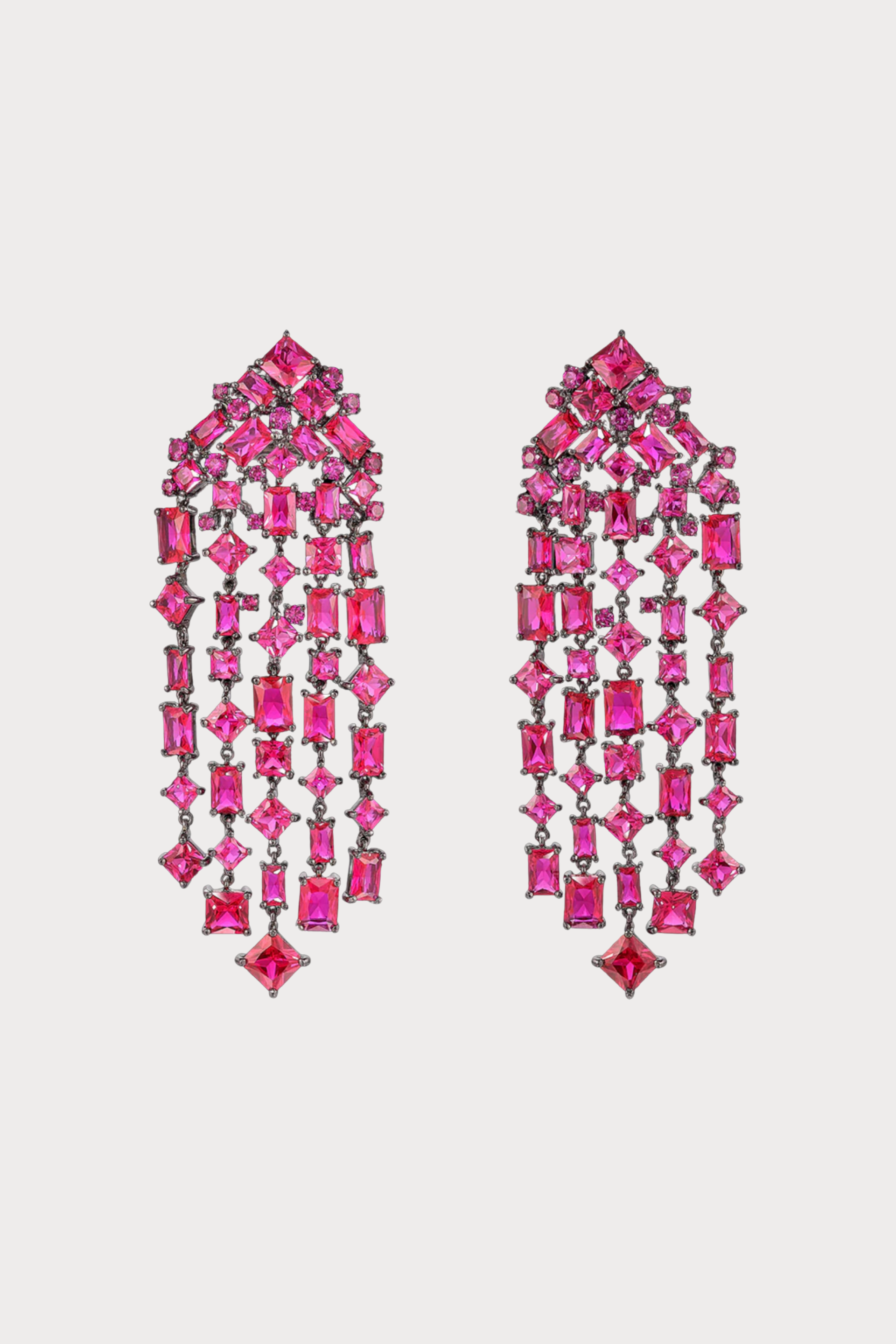 Crimson Cascade Earrings