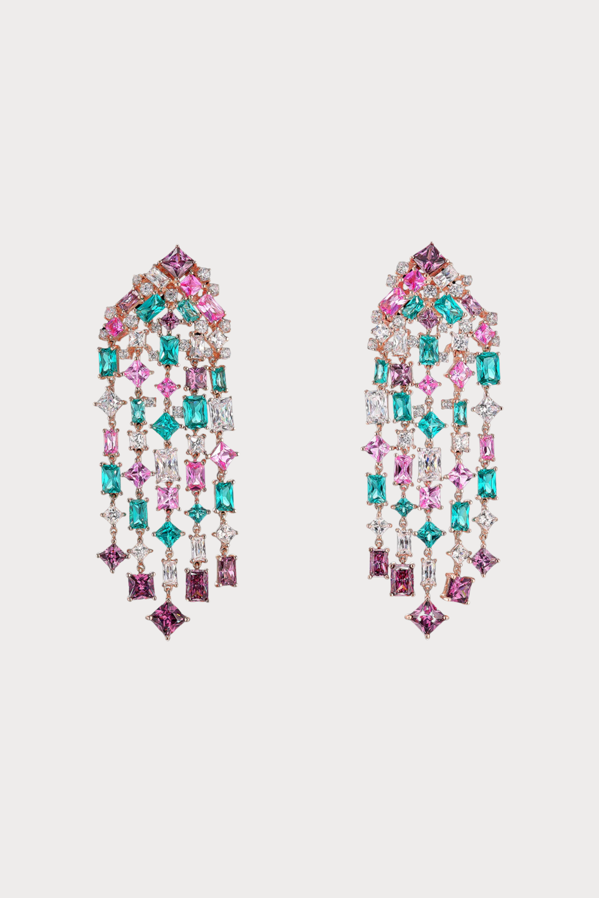 Paraiba Pink Cascade Earrings