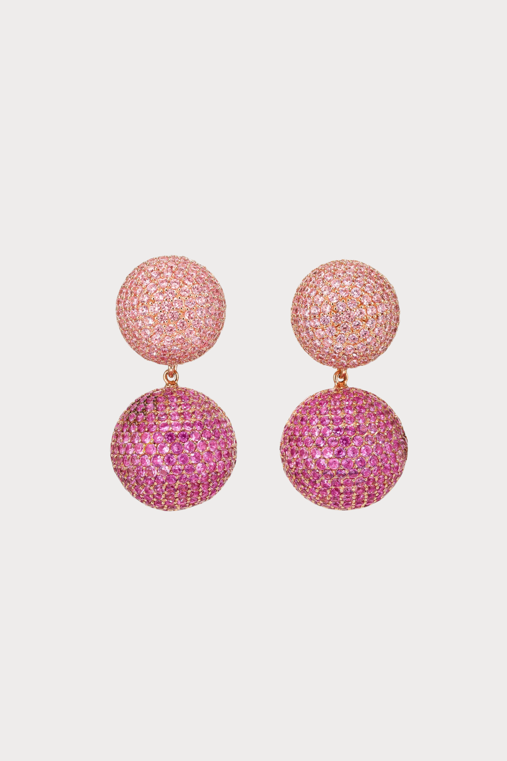 Rose Sapphire Bauble Earrings