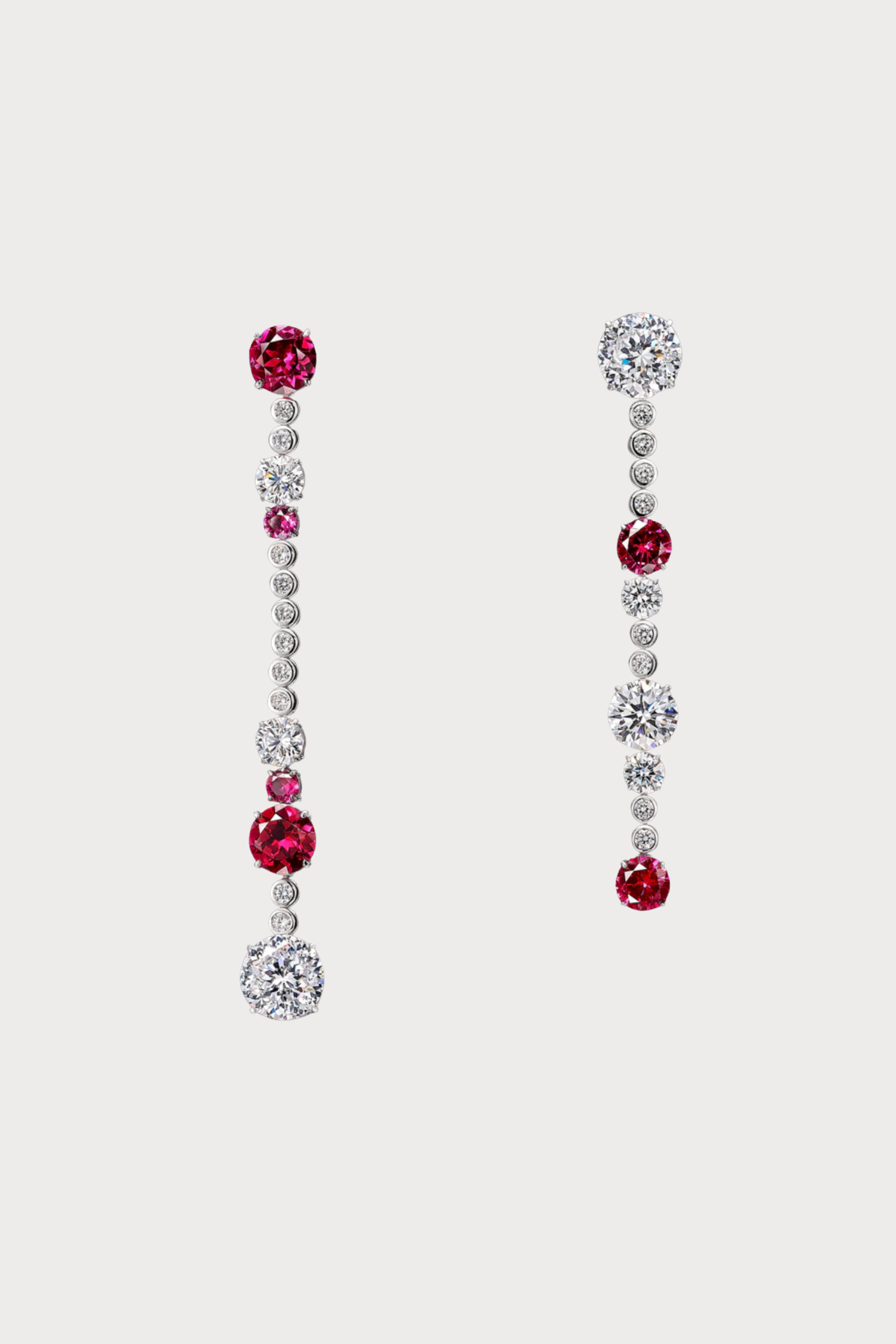 Ruby Garden & Time Morse Code Earrings