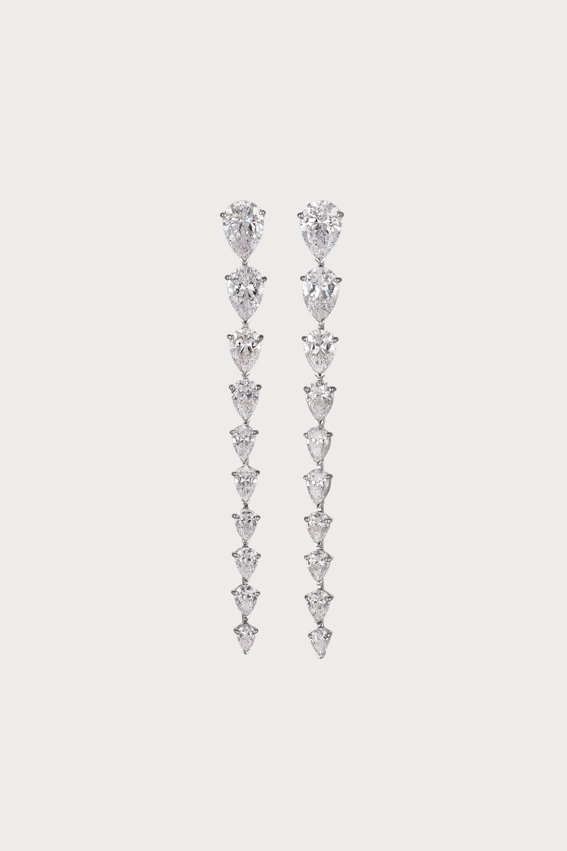 Diamond Nova Earrings. White Gold