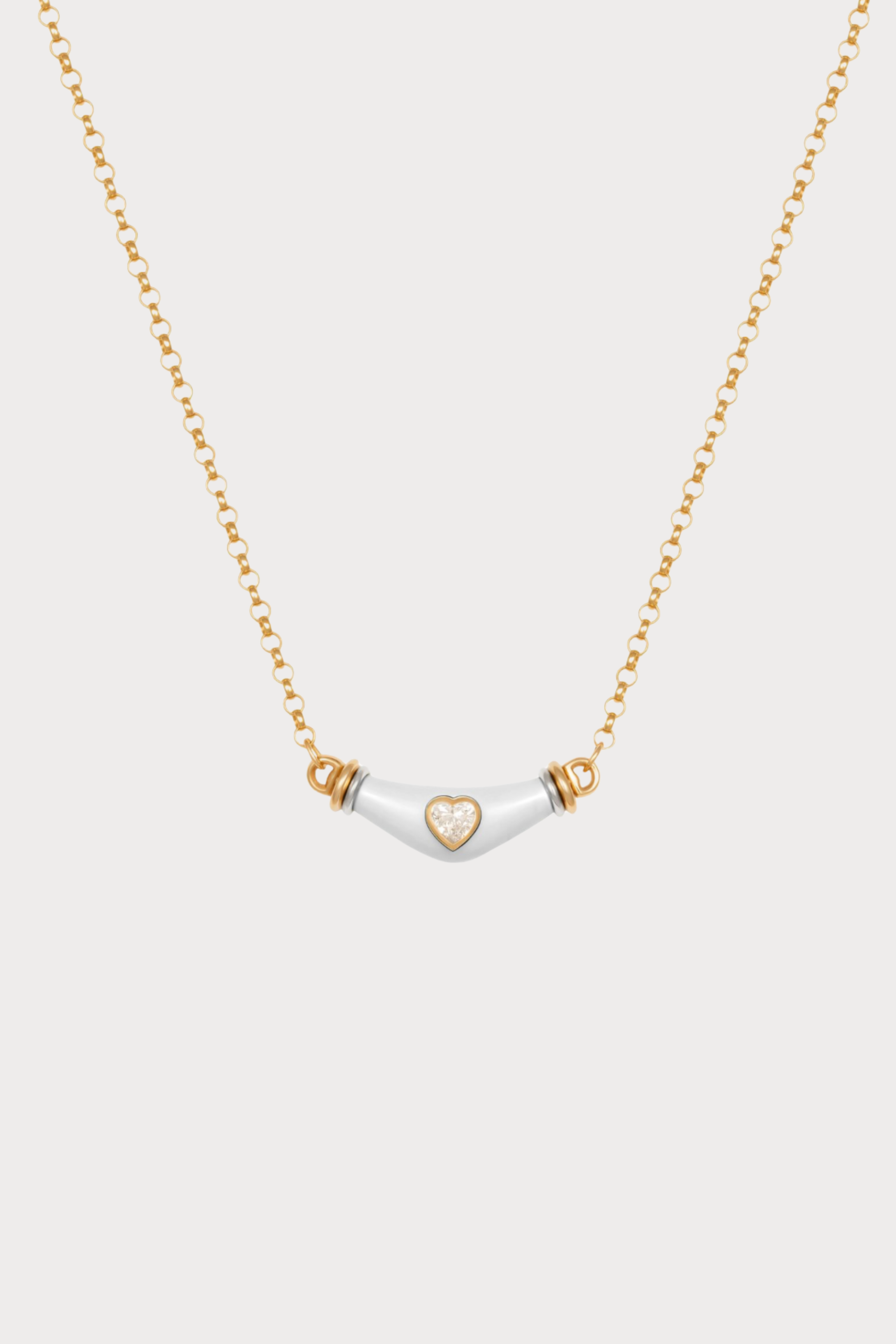 Dimaond Heart Karma Necklace