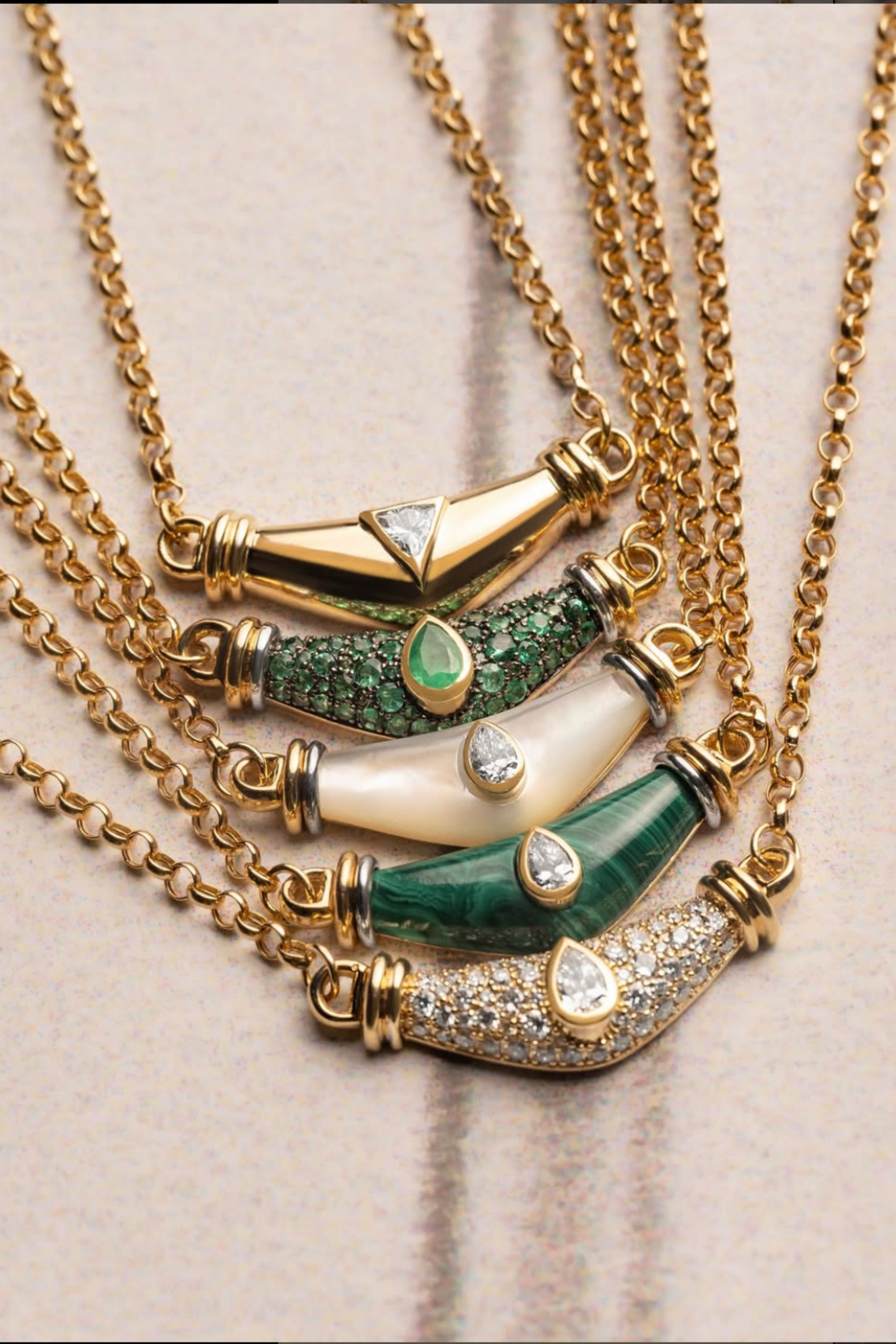 Full Pear Diamond Karma Necklace