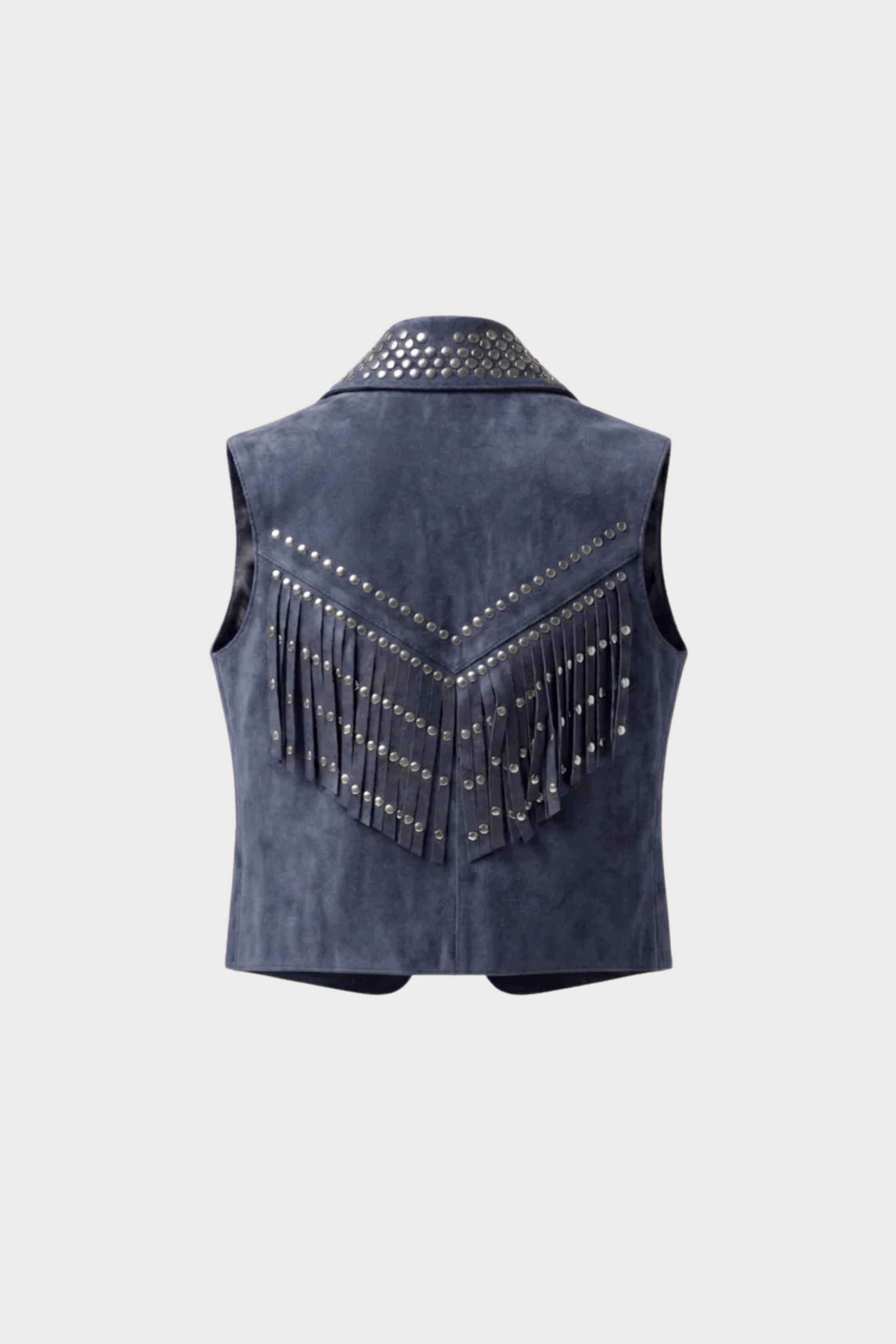 Ezra Suede Vest Blue