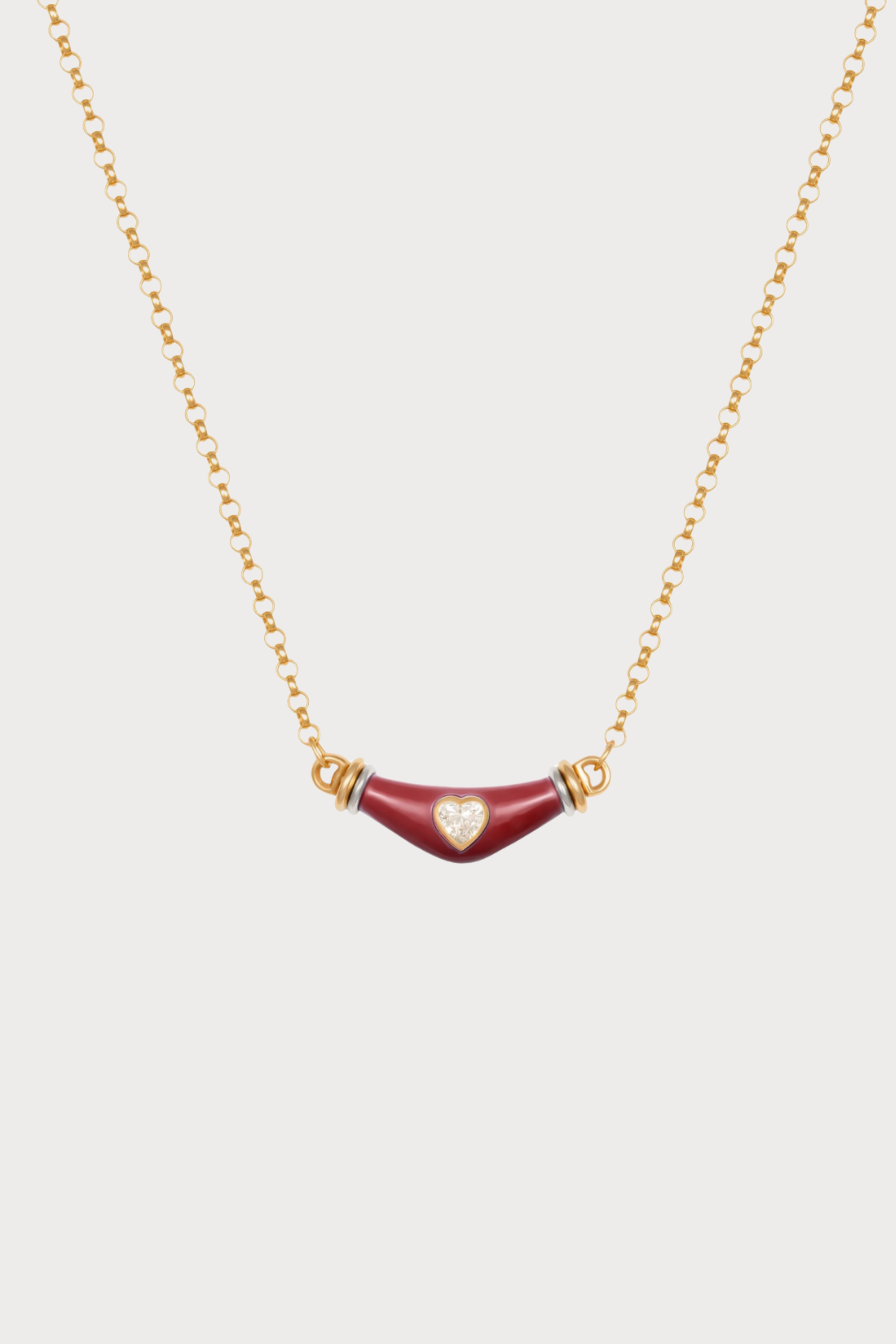 Dimaond Heart Karma Necklace