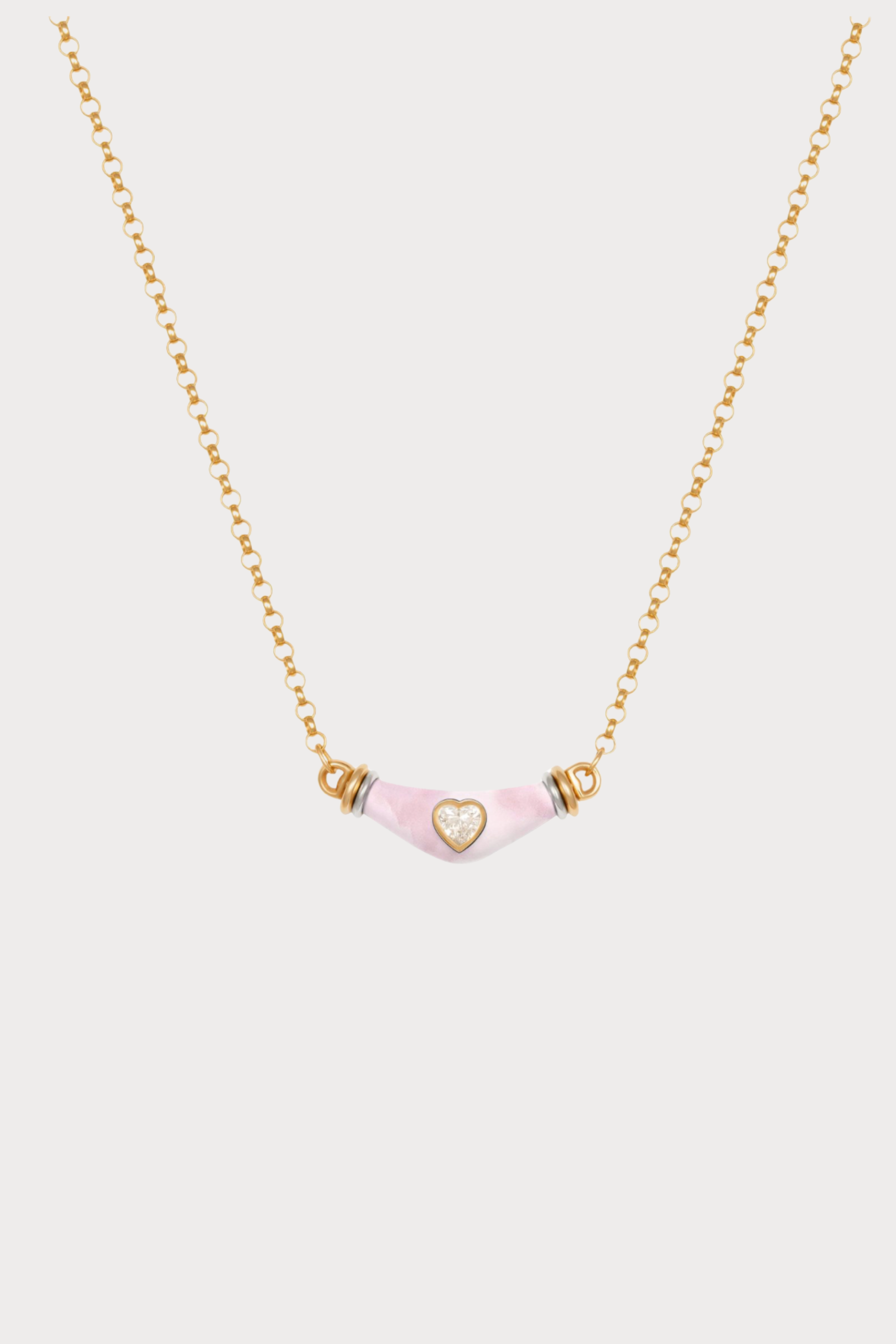 Dimaond Heart Karma Necklace