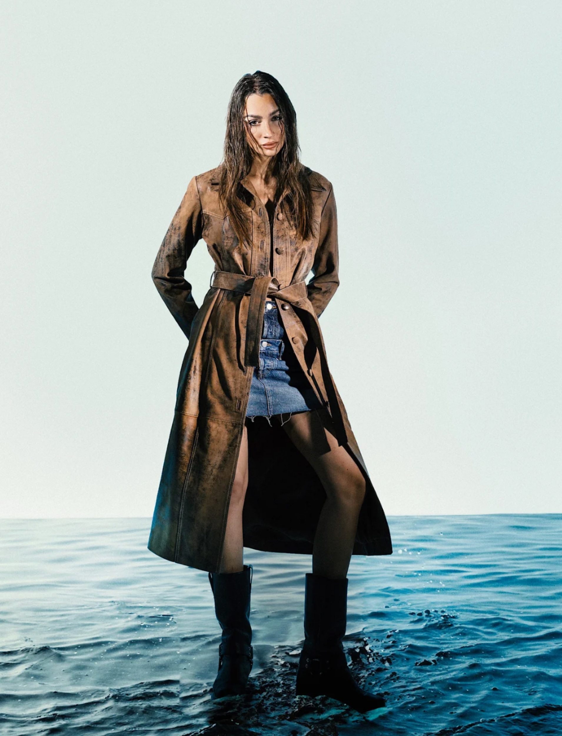 Zinnia Leather Coat