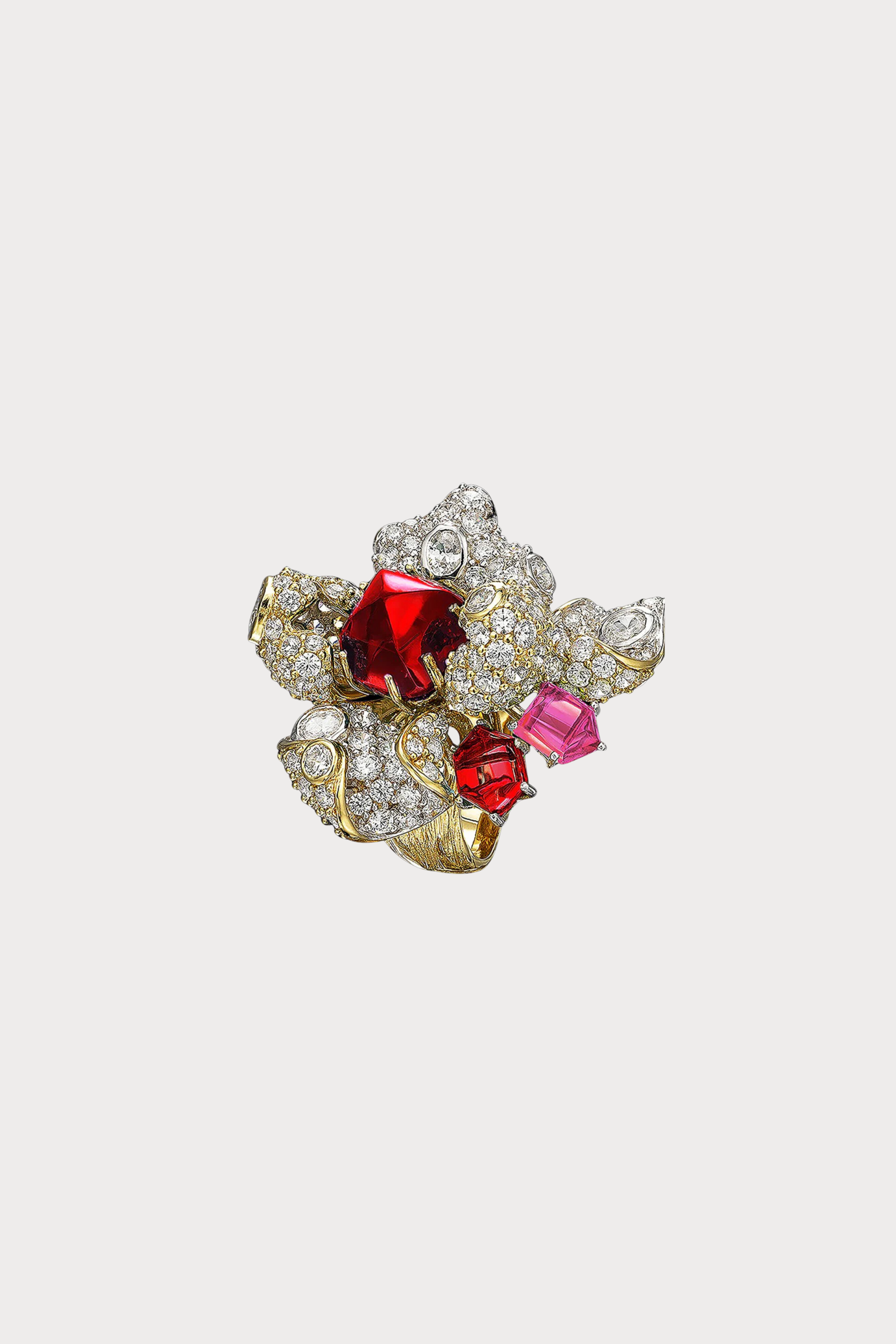 Ruby Blossom Ring