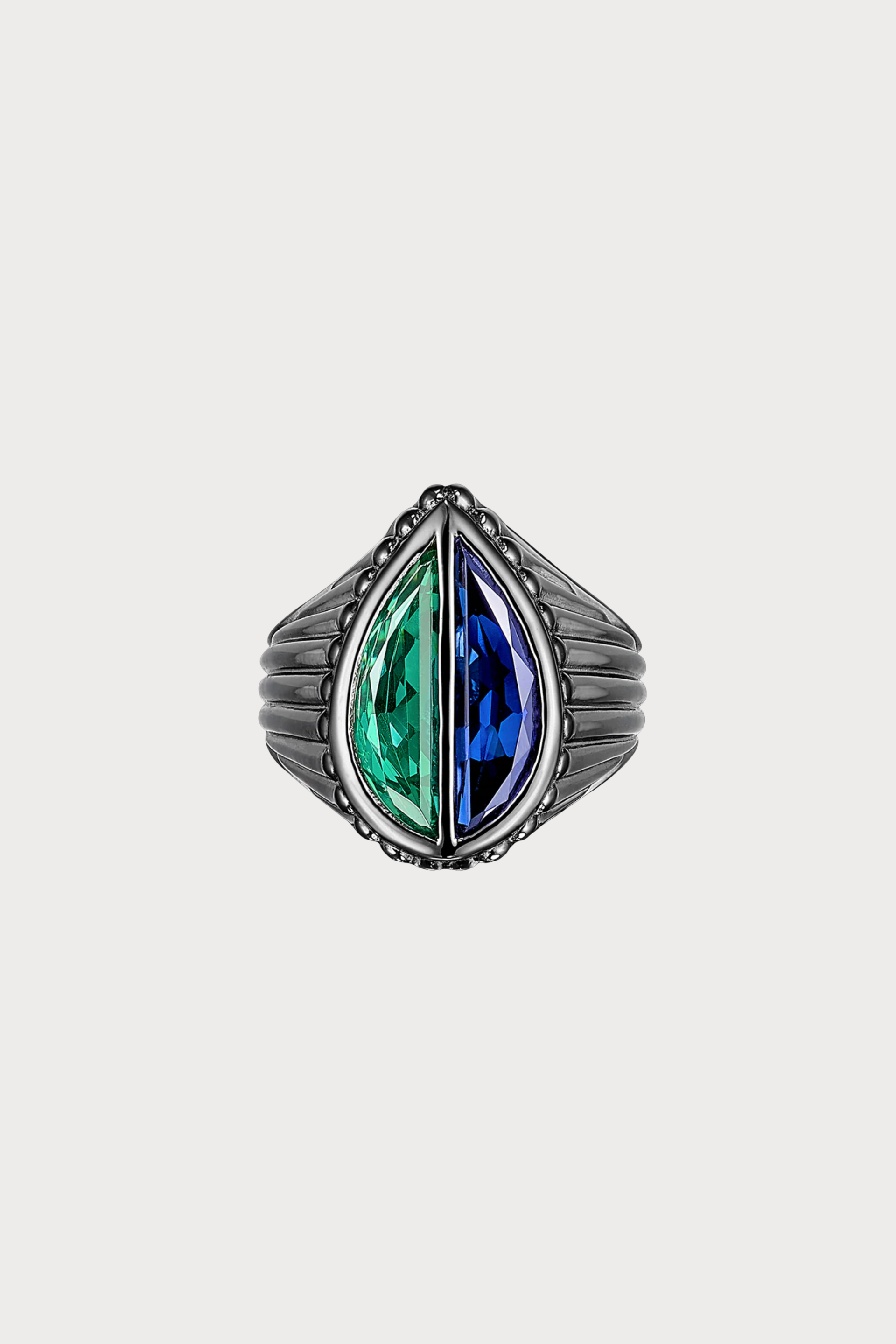 Emerald Pear Signet Ring