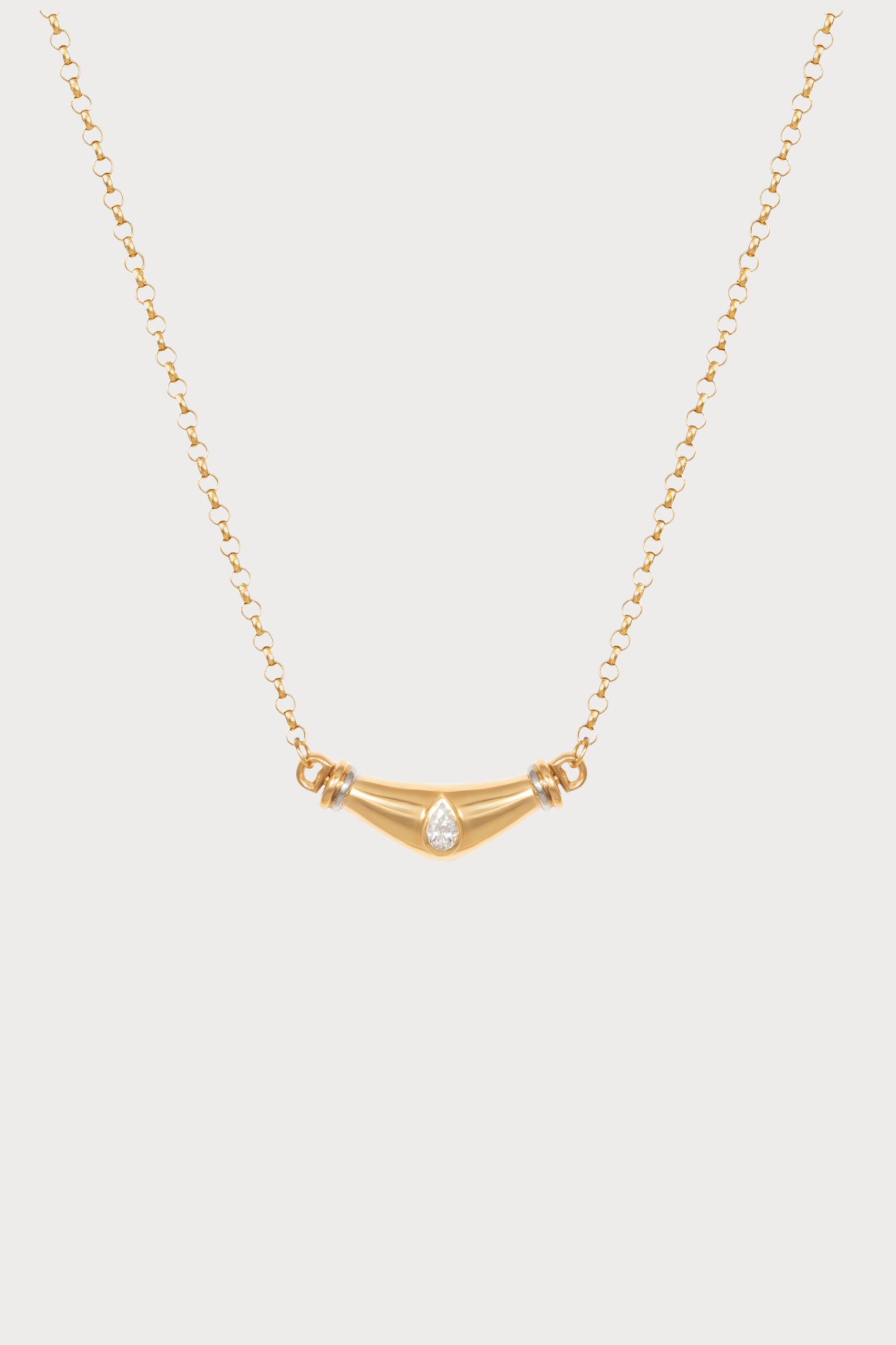 Diamond Pear Karma Necklace