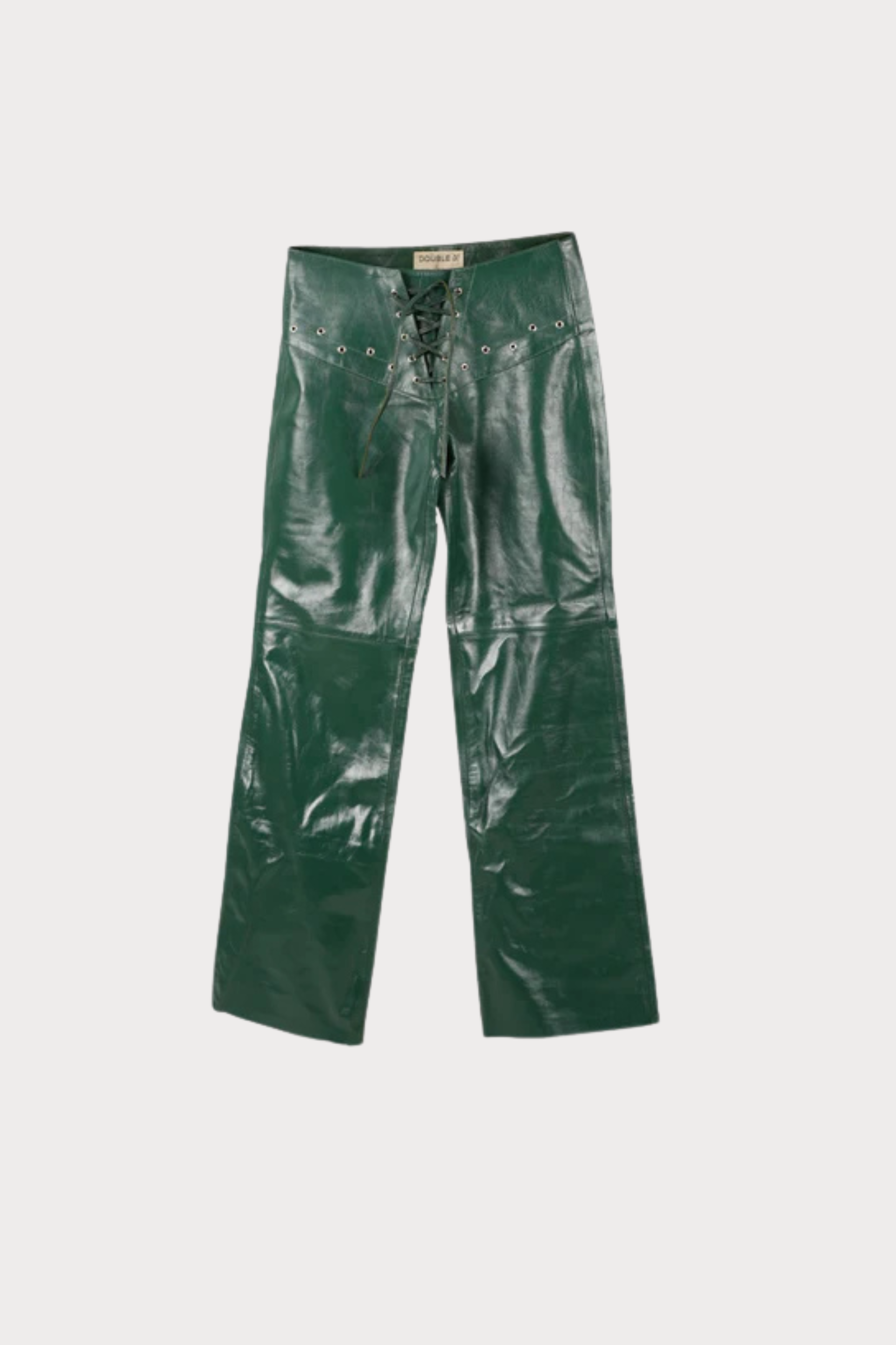 Jason Leather Pants Olive